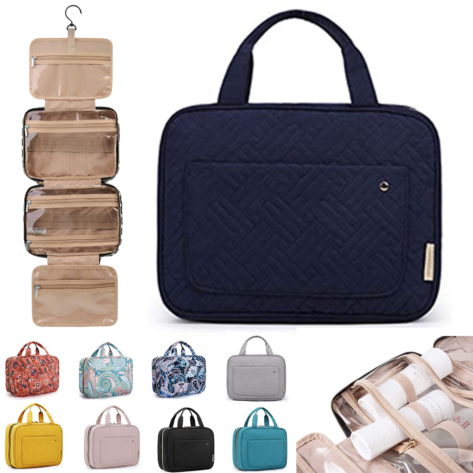 Travel Toiletry  Bag with Hanging Hook 5