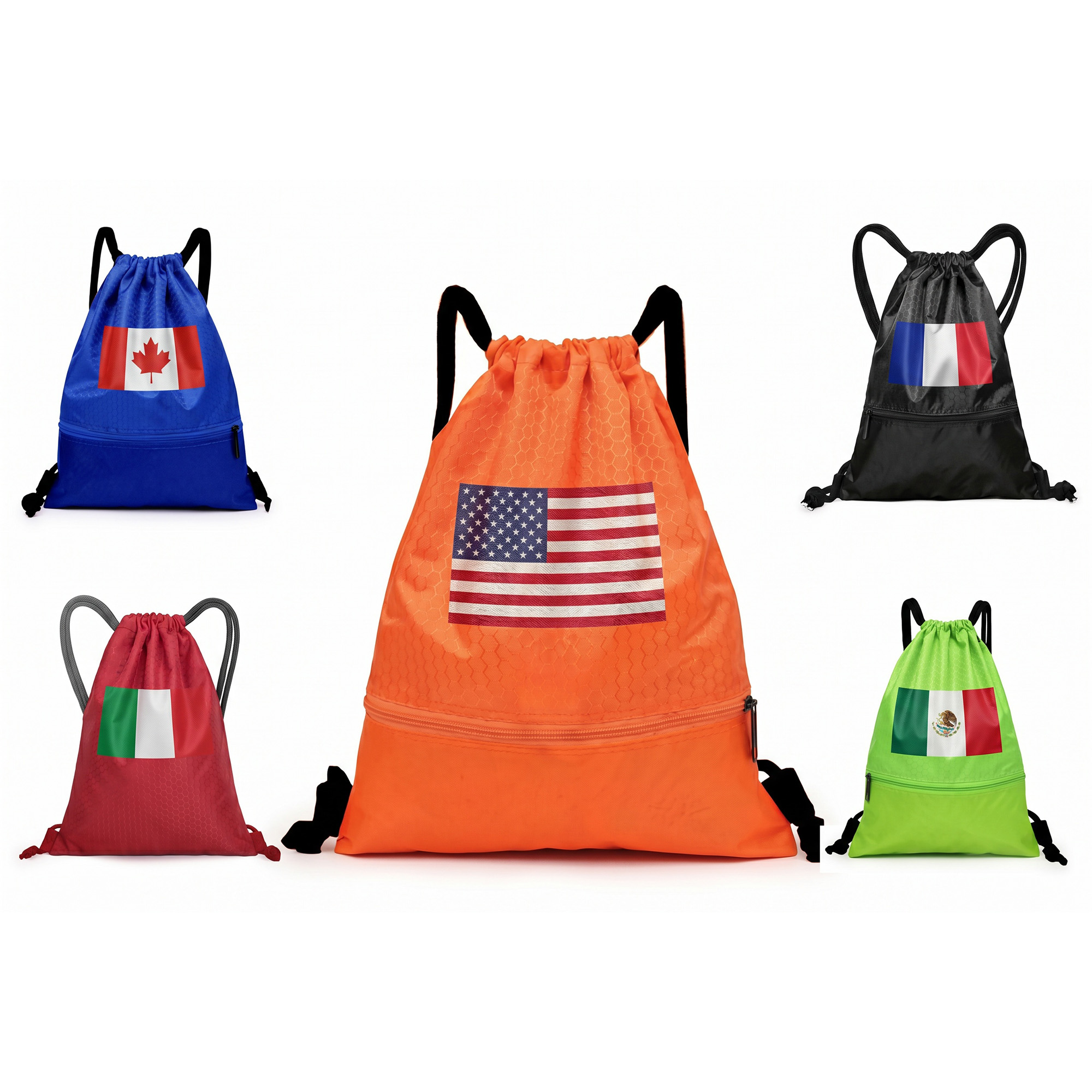 Imprinted 420D Polyester Drawstring Bag