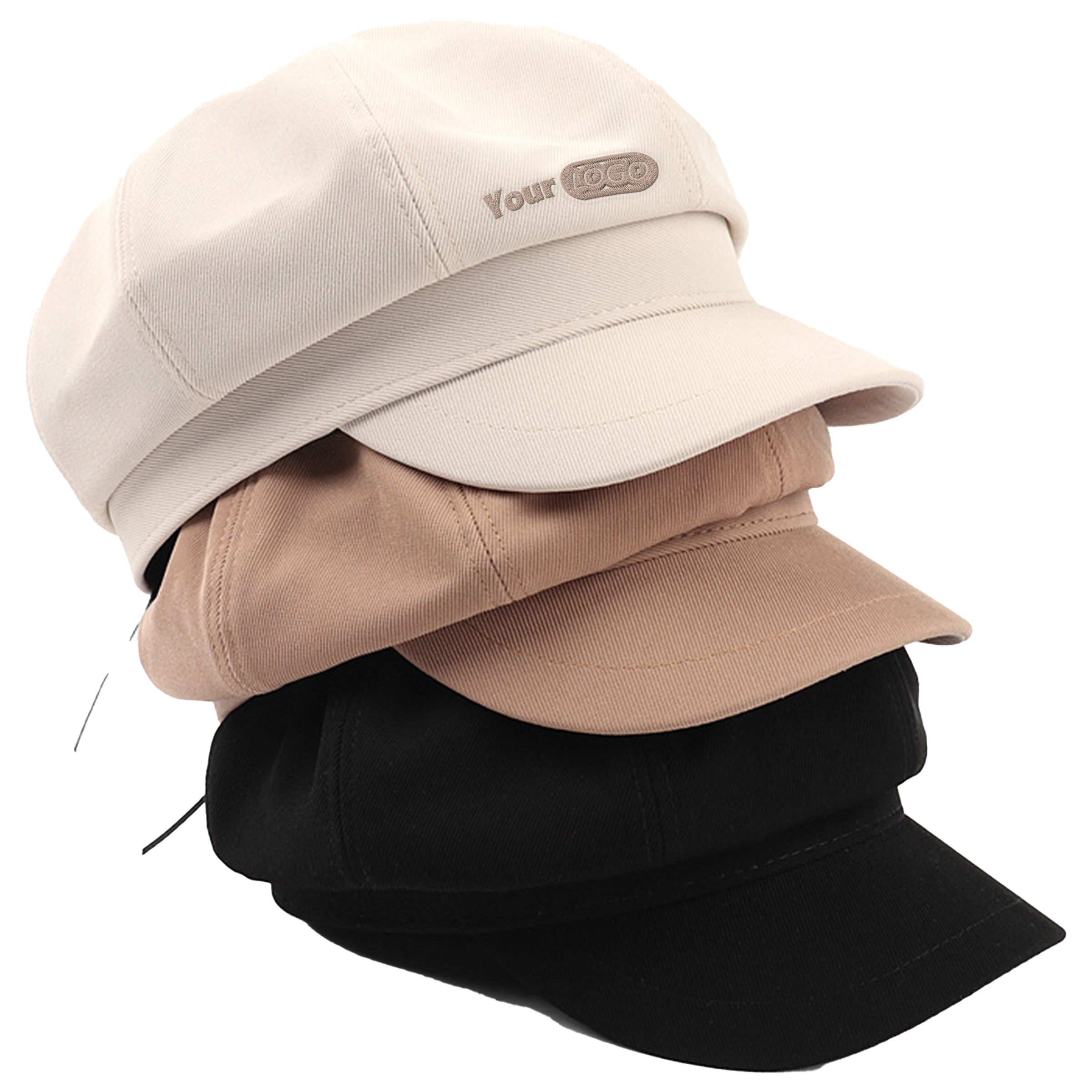 Cotton-Polyester Vintage-Inspired Newsboy Cap For A Classic Look