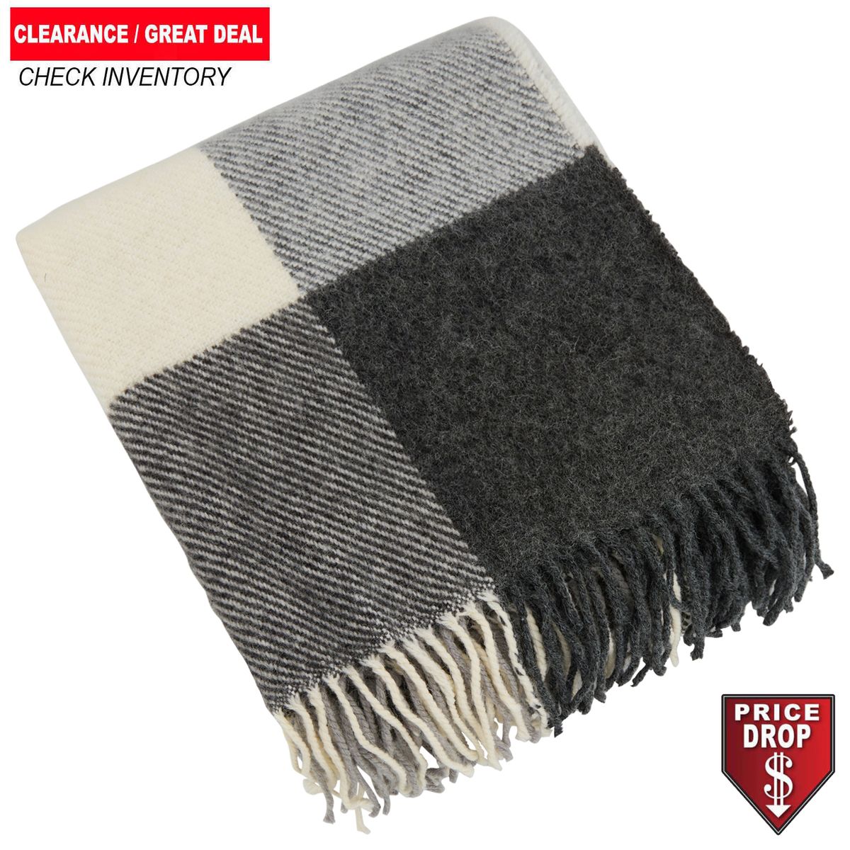 fiel Plaid Wool Blanket 50x60 Blank Only #BL715