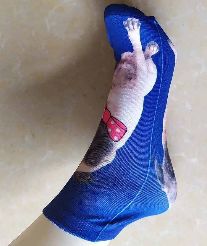 3D Print Novelty Cute Casual Crew Tube Socks 7