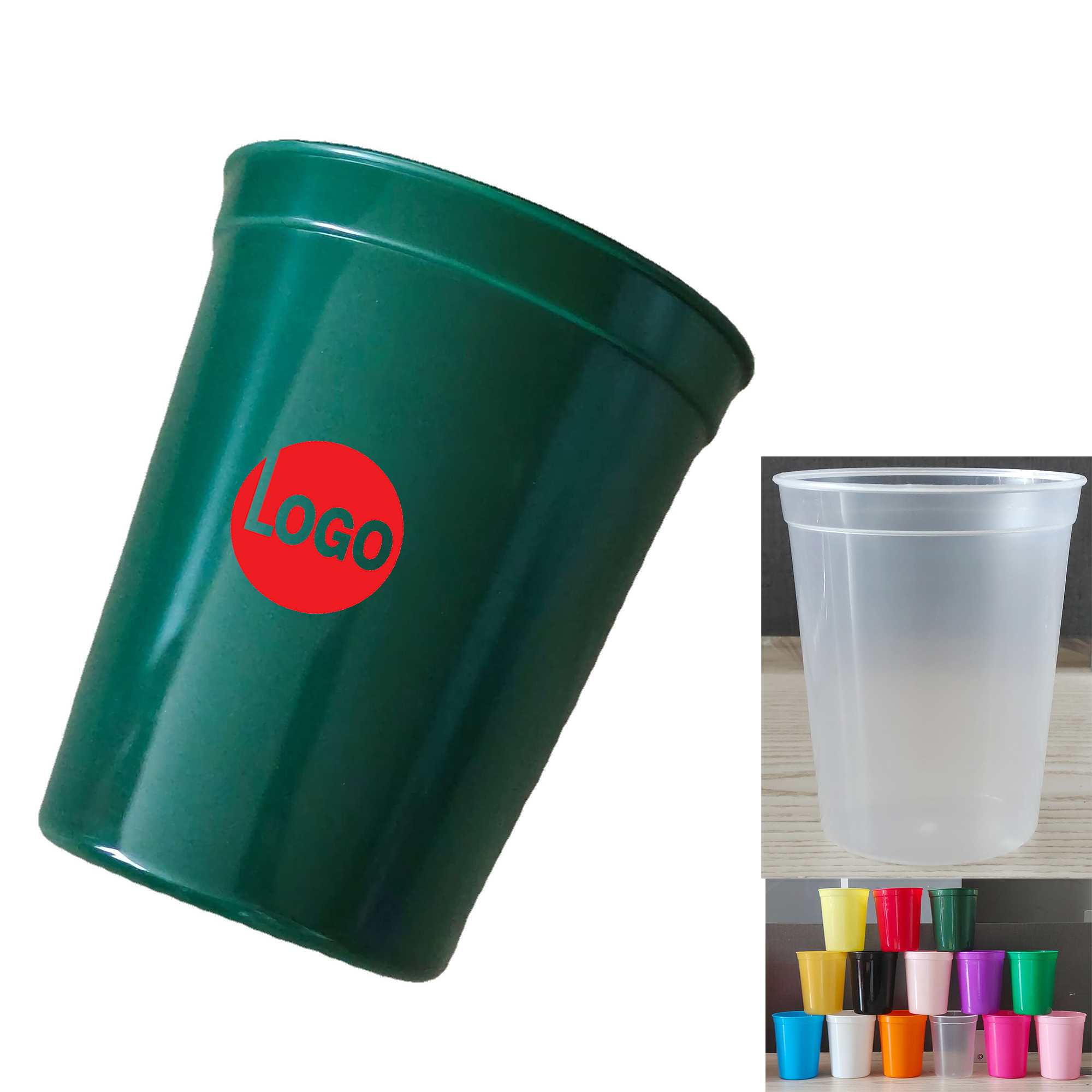16 oz Reusable Plastic Stadium Cup 2
