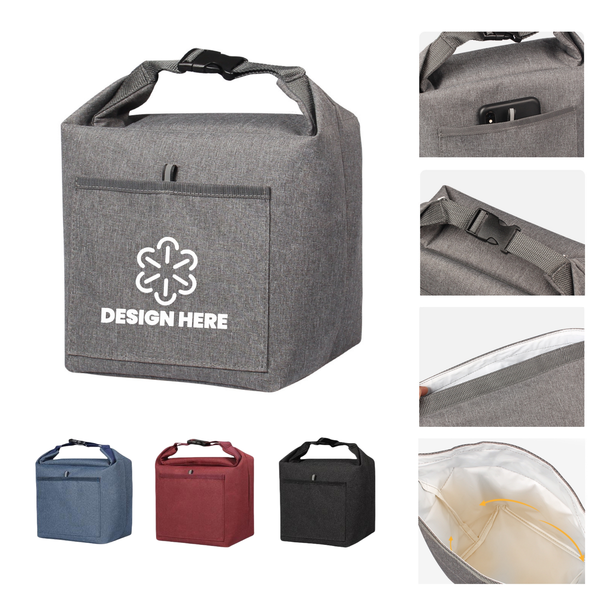 Oxford Insulated Lunch Tote Bag 9