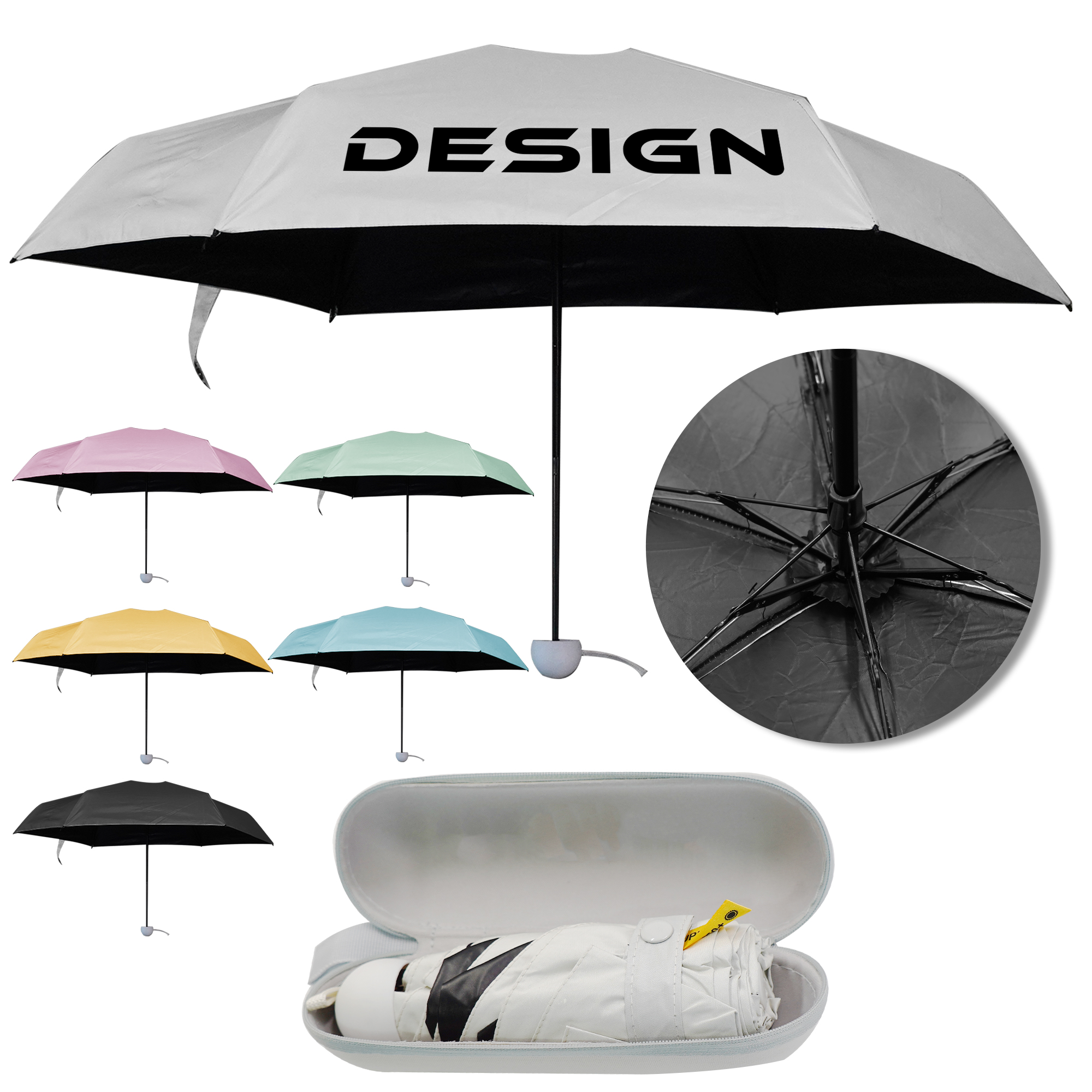 Mini Capsule Folding Sun Umbrella