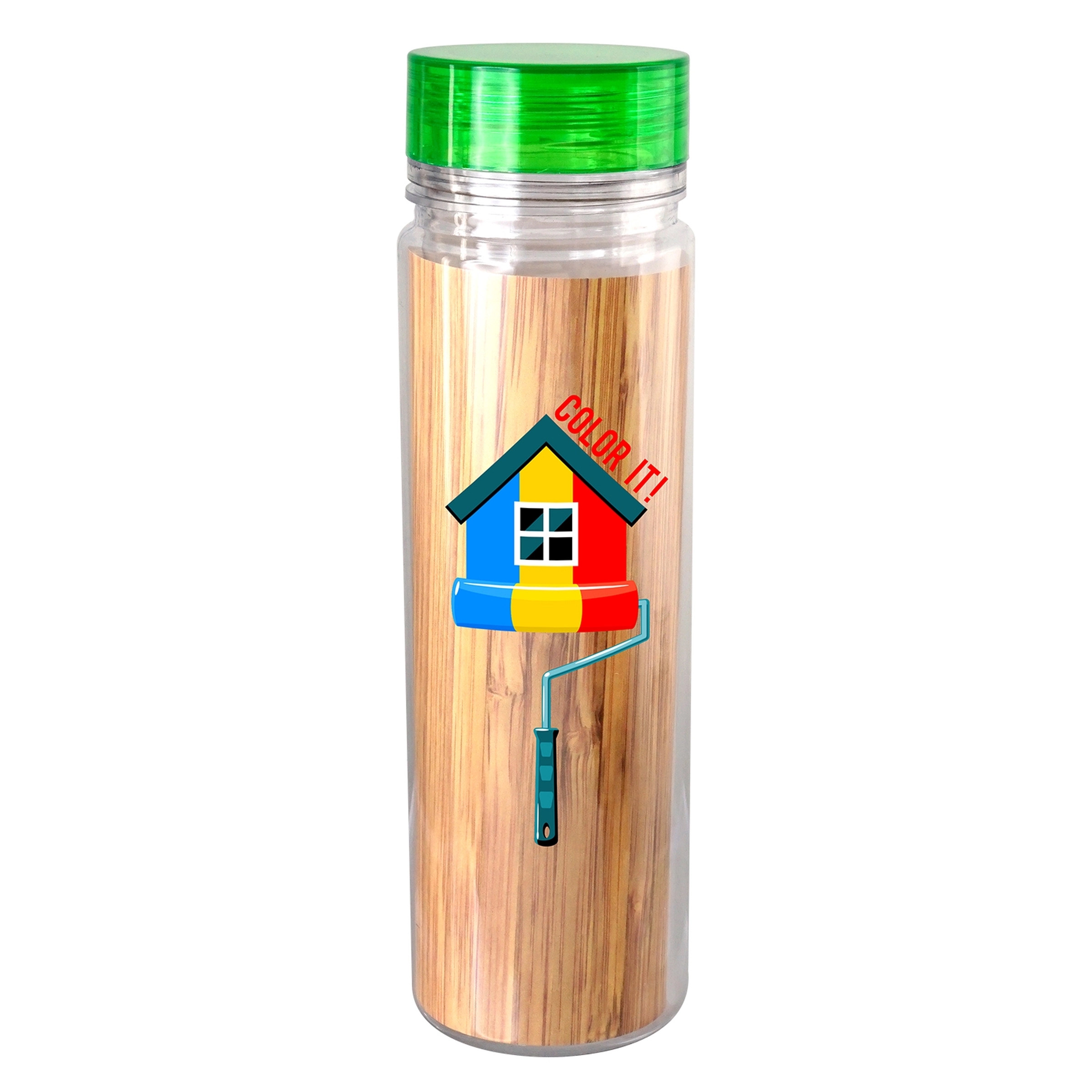 Clear View 18 oz. Full Color Bamboo Pattern Bottle 2