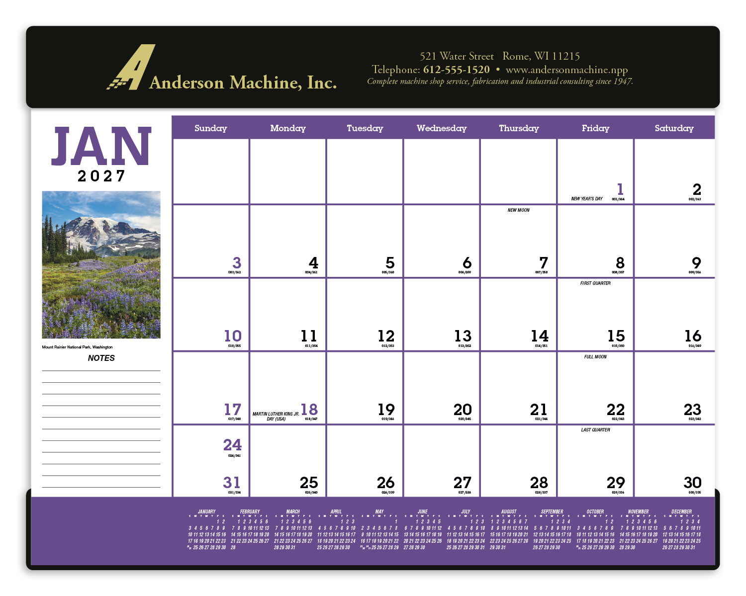 Triumph Calendars Scenic Desk Pad