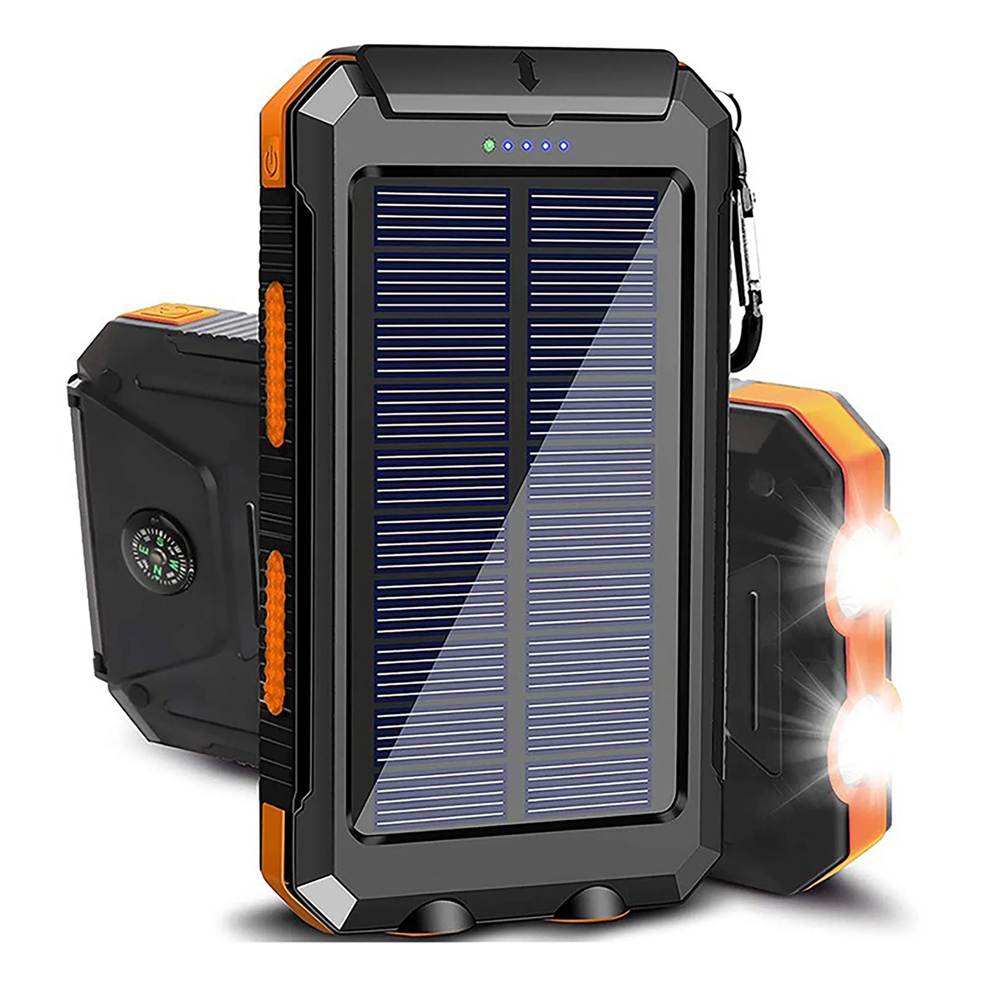 10000 mAh Solar Power Bank with Compass