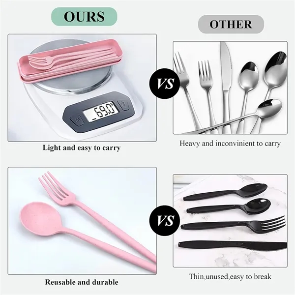 4 Sets Travel Utensils with Case for Home, Events and Gifting 3