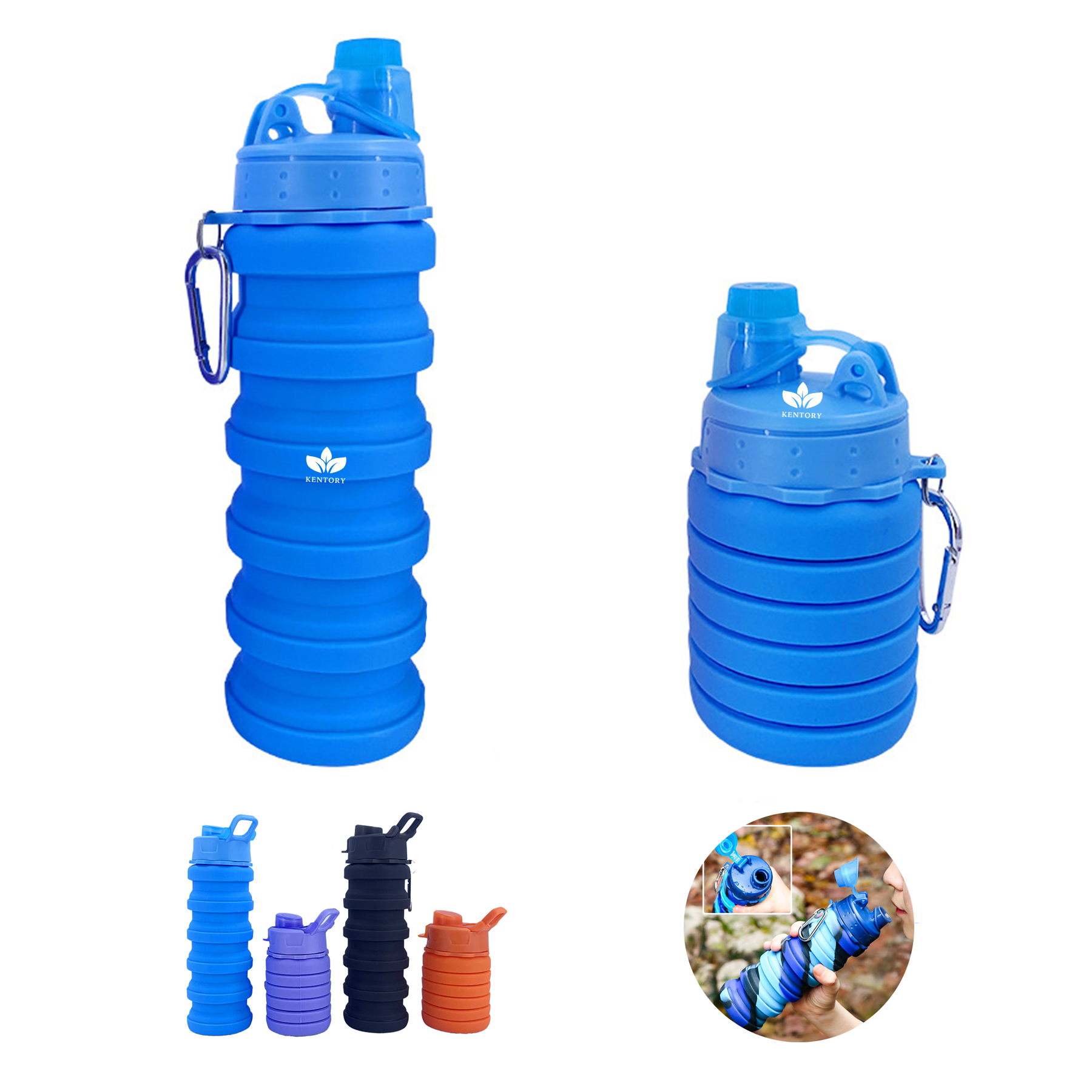17Oz Foldable Portable Water Bottles