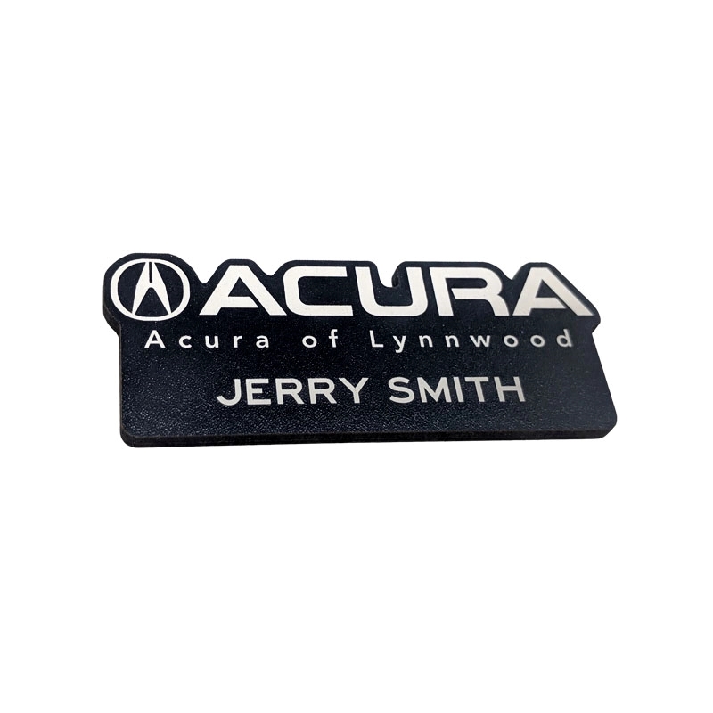 Custom Ultra Vivid Recycled Wood Name Badges 14