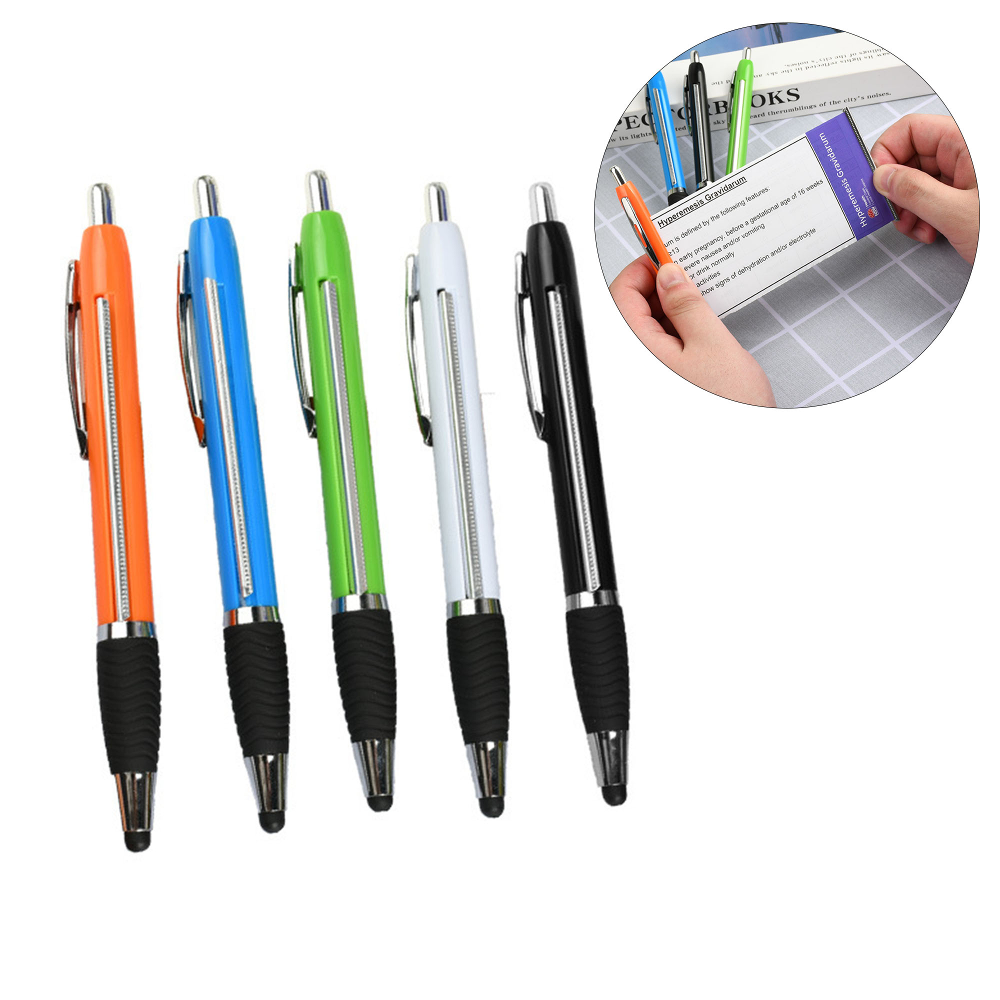 Touch Screen Stylus Ballpoint Pen With Pull Tab Ad Print 3