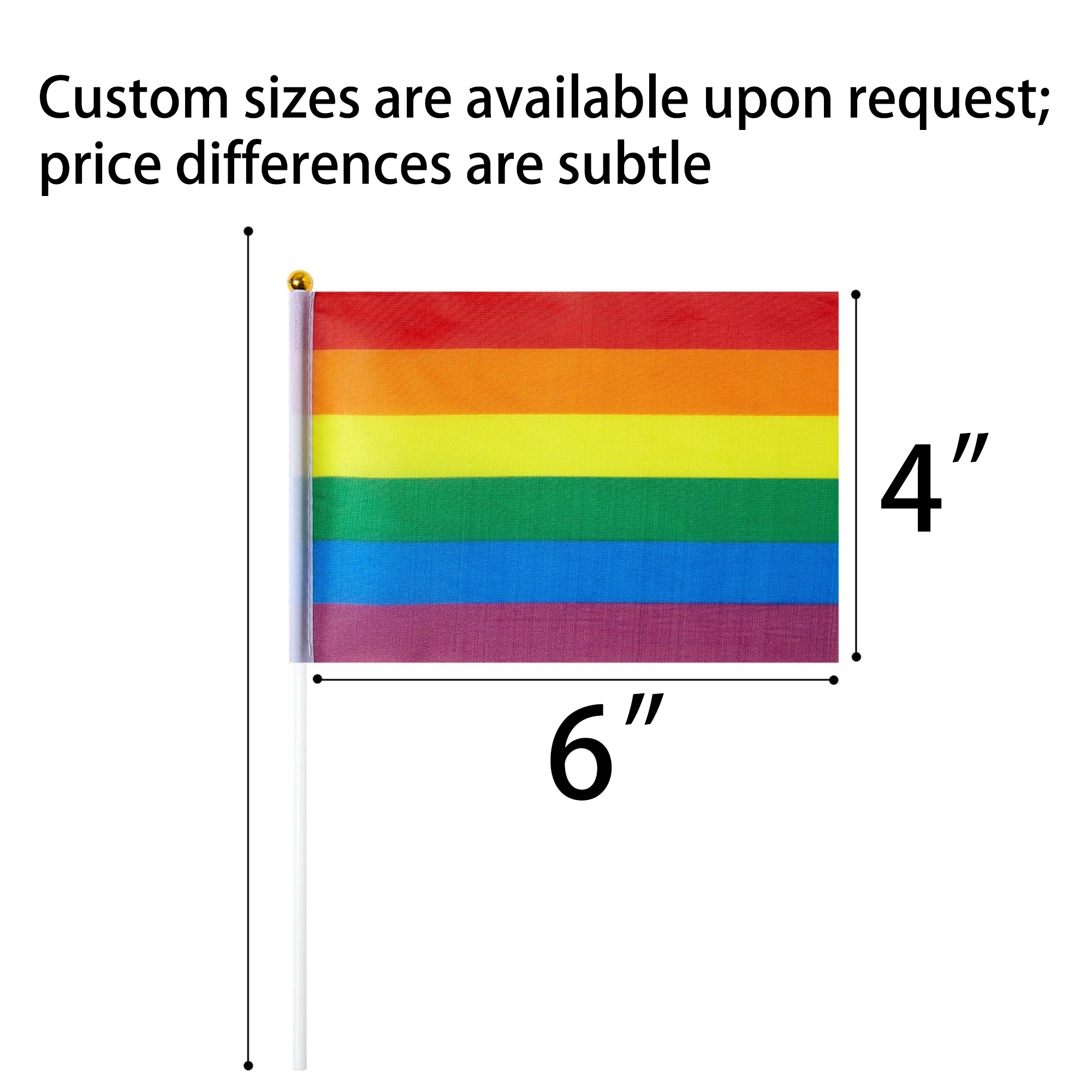 MOQ 50Patriotic Hand Waving Flags for Parades & Events 10