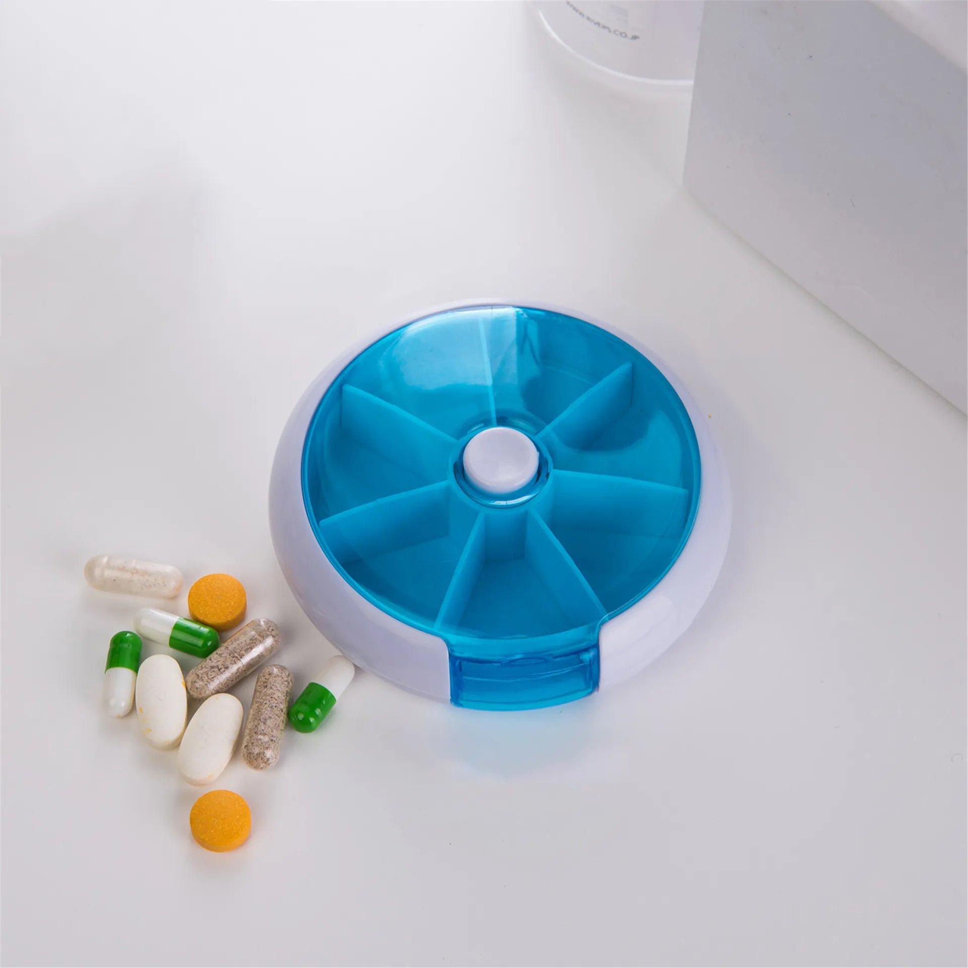 Push Button Rotating Pill Case 5