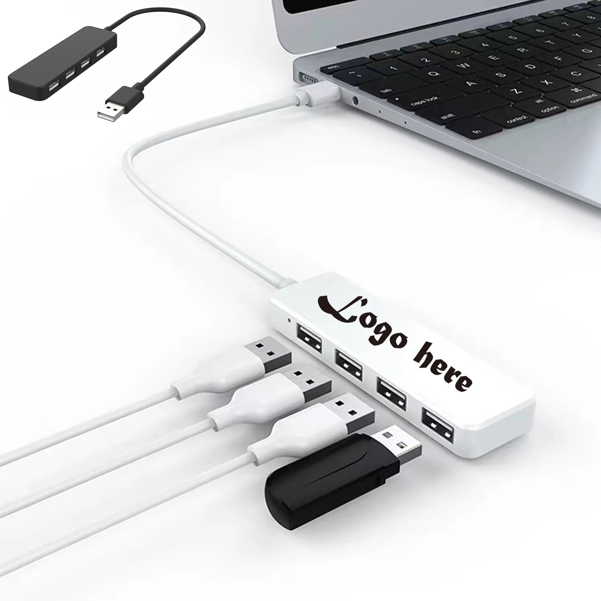 4-Port USB Ultra Slim Data Hub 6