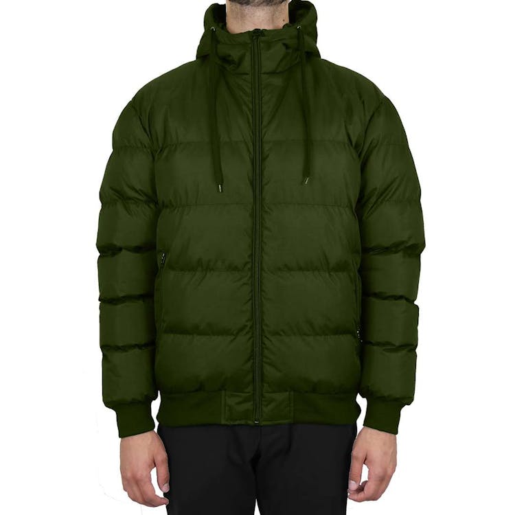Men's Heavyweight Bubble Bomber Jackets - Olive S-2X 3