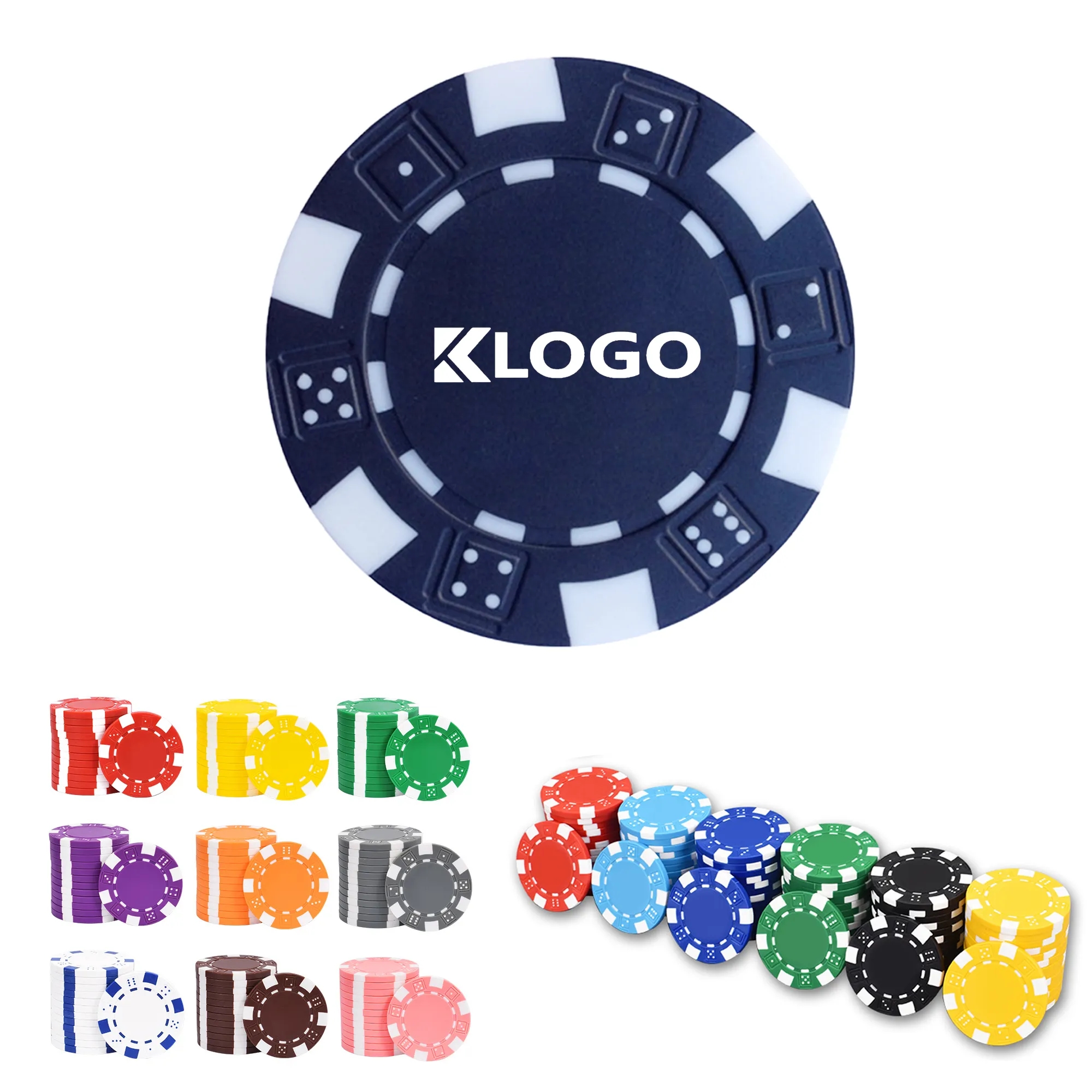11.5g Double Sided Professional Plastic Poker Chip 8