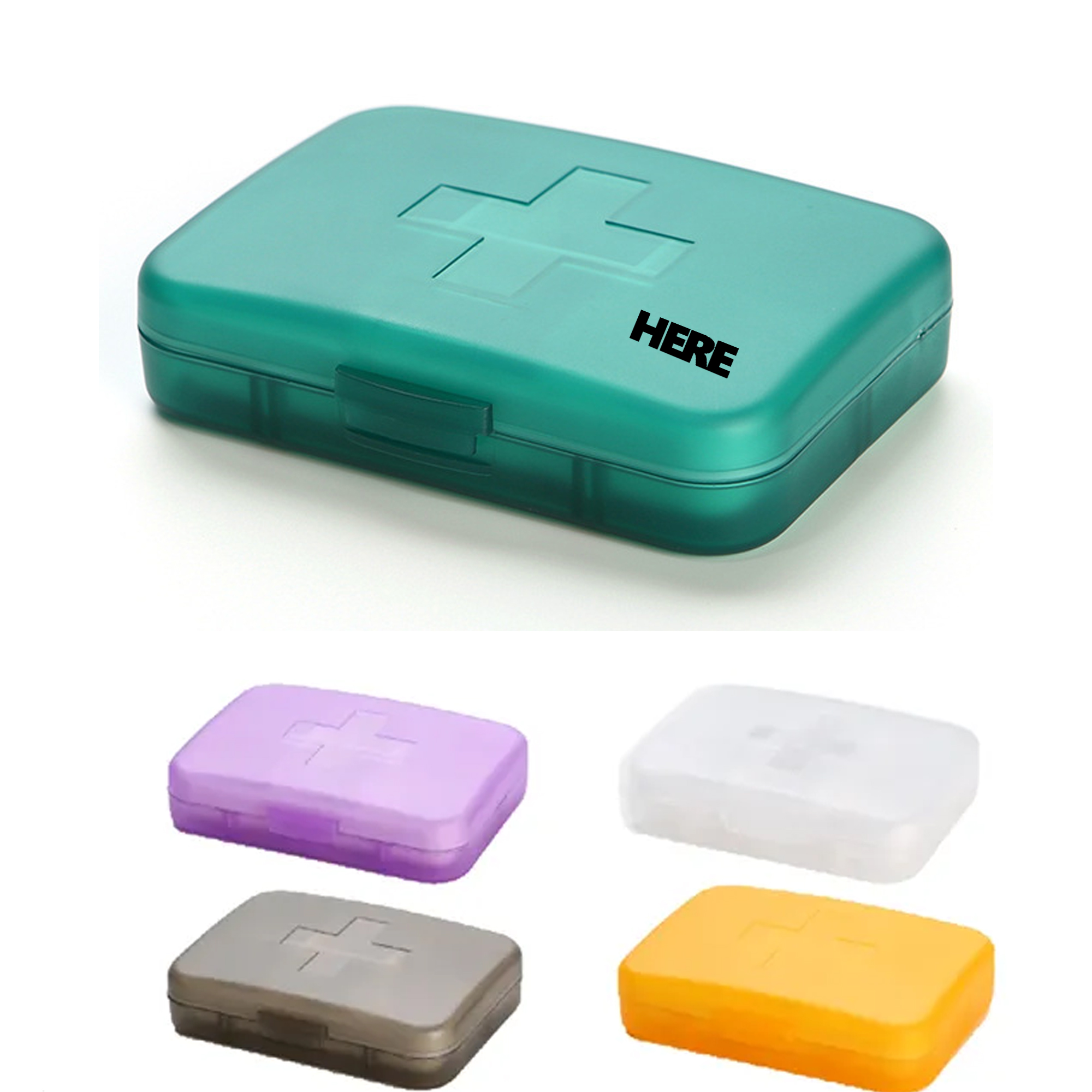 Cross Shaped Six Compartment Travel Pill Organizer 2