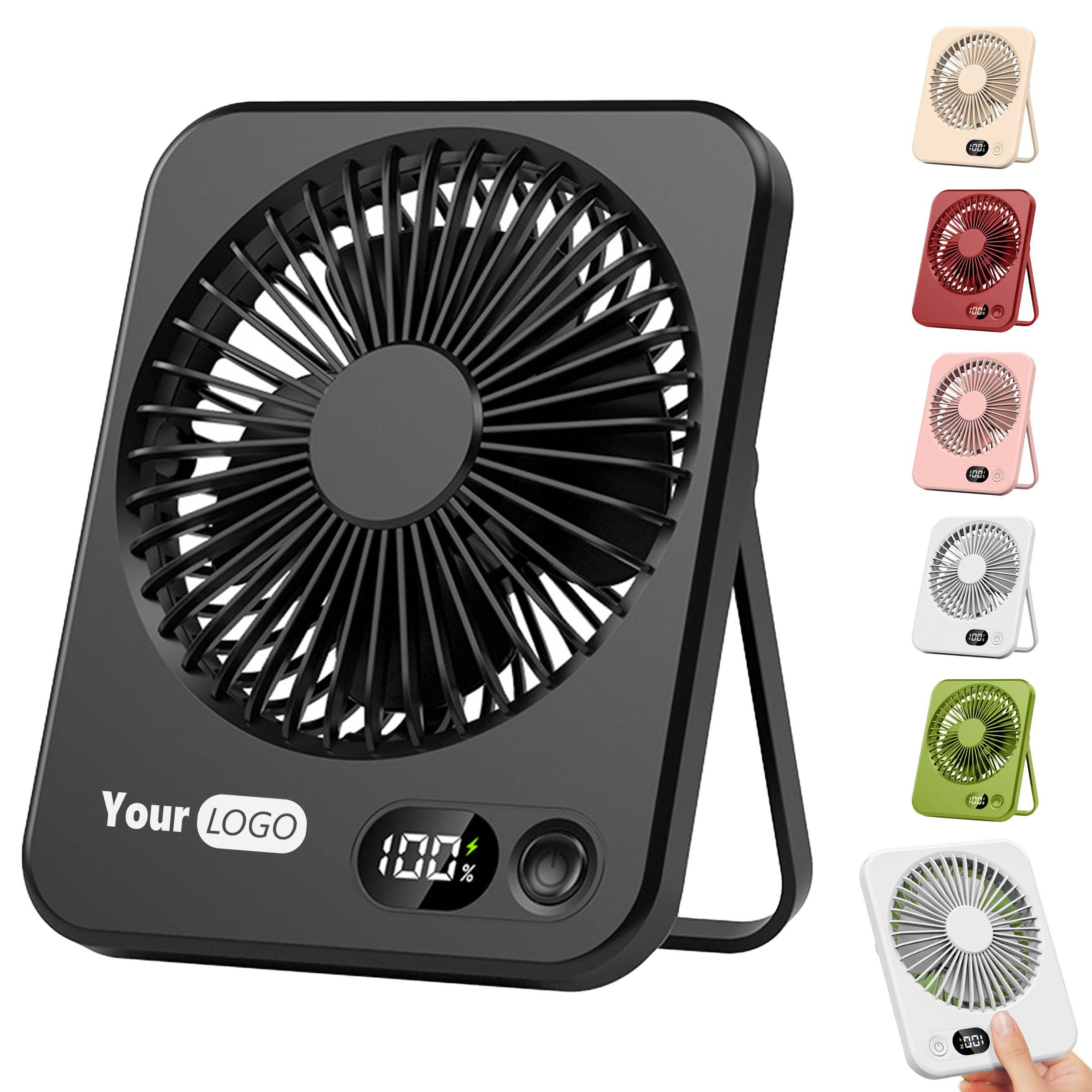 Plastic Ultra Thin Folding Handheld Desktop Fan 6