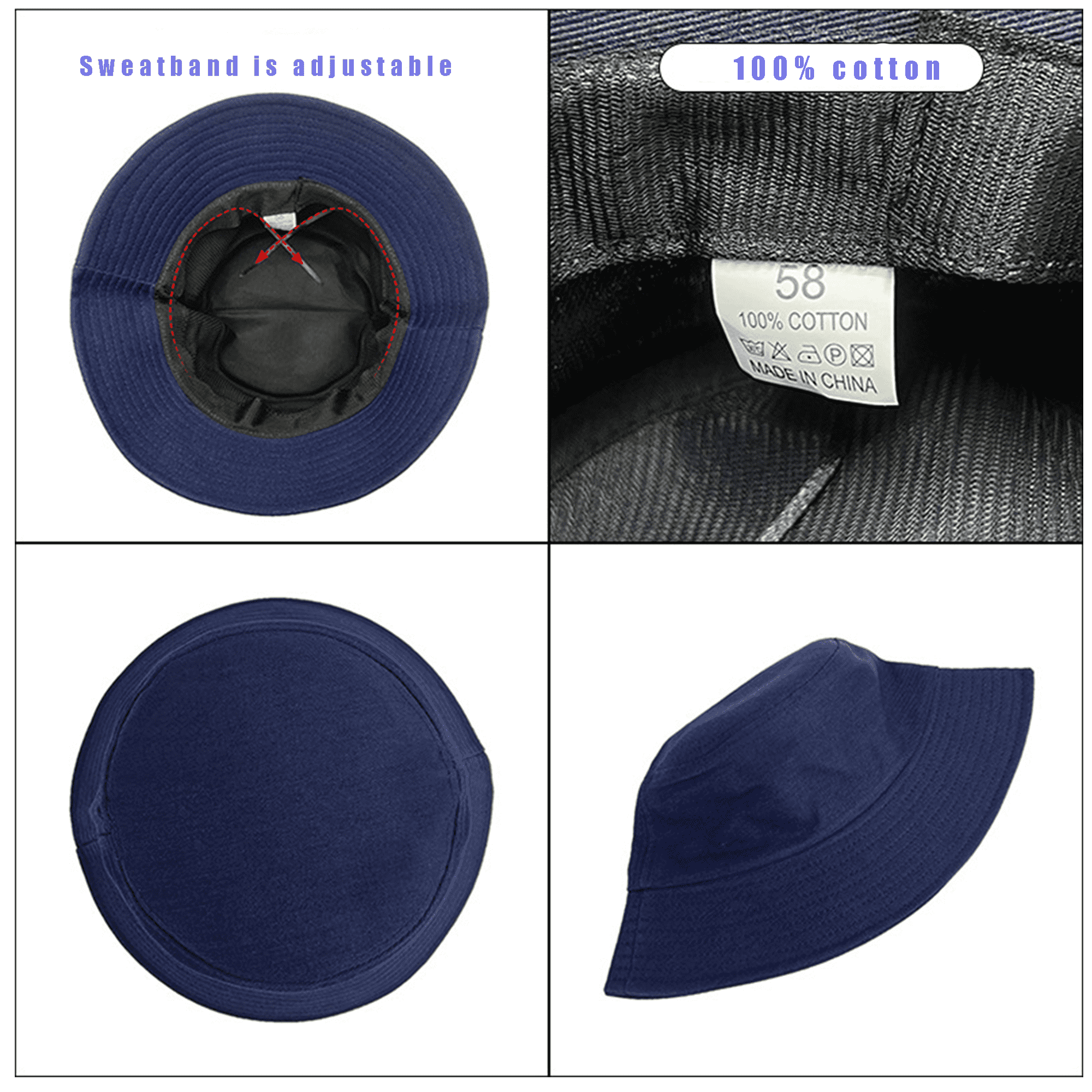 Full Color Cotton Fisherman Bucket Hat 13