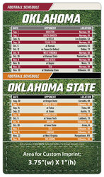 Magnet Sport Schedules - 4x7 Football Round Corners - 25 mil.