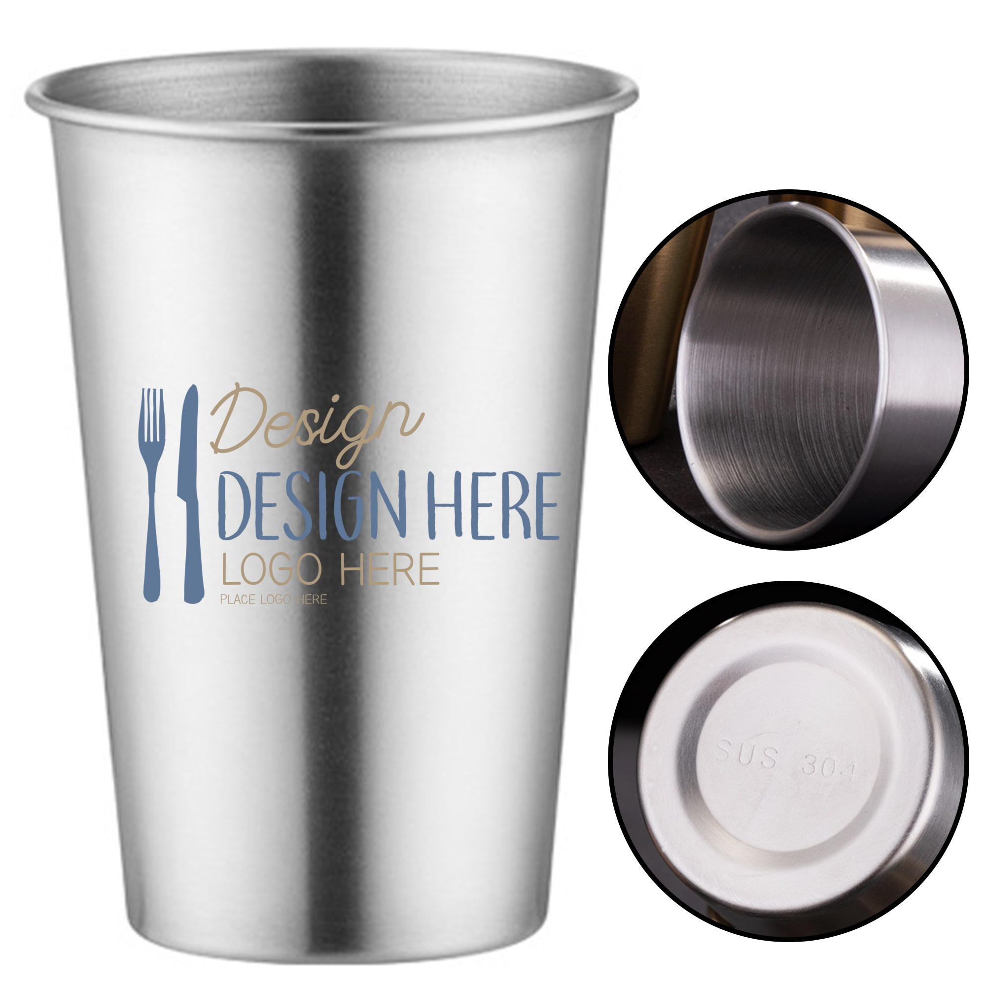 17oz SUS304 Stainless Steel Beer Cup 1