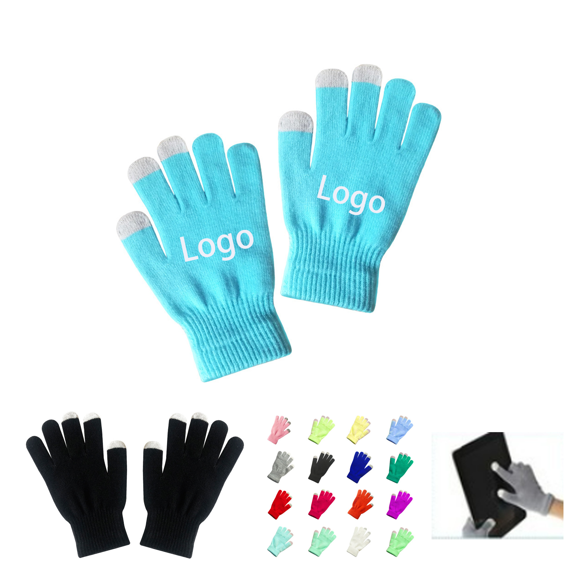 Winter Touchscreen Acrylic Knit Gloves 3