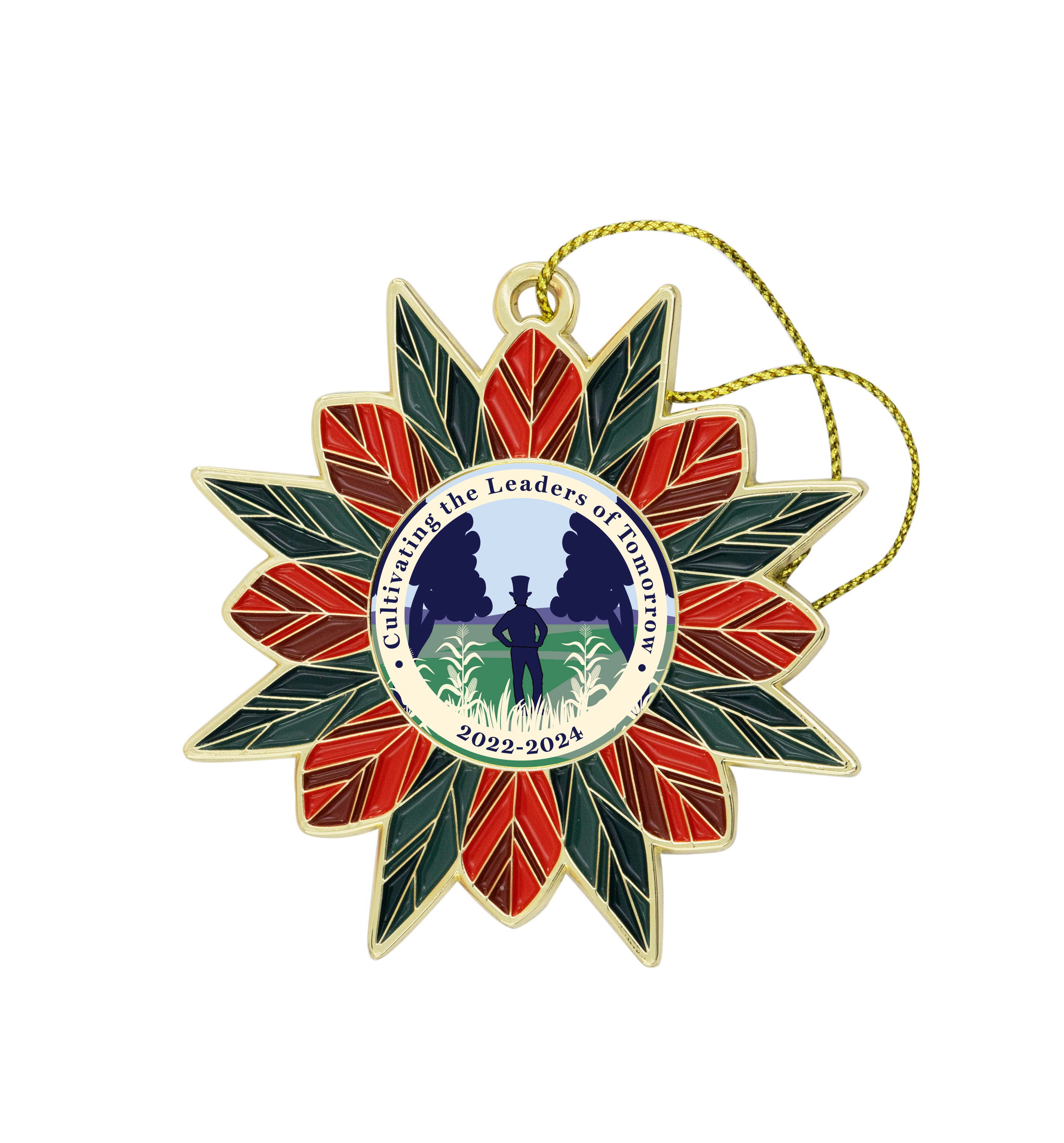 Modern Poinsettia Holiday Ornament 10