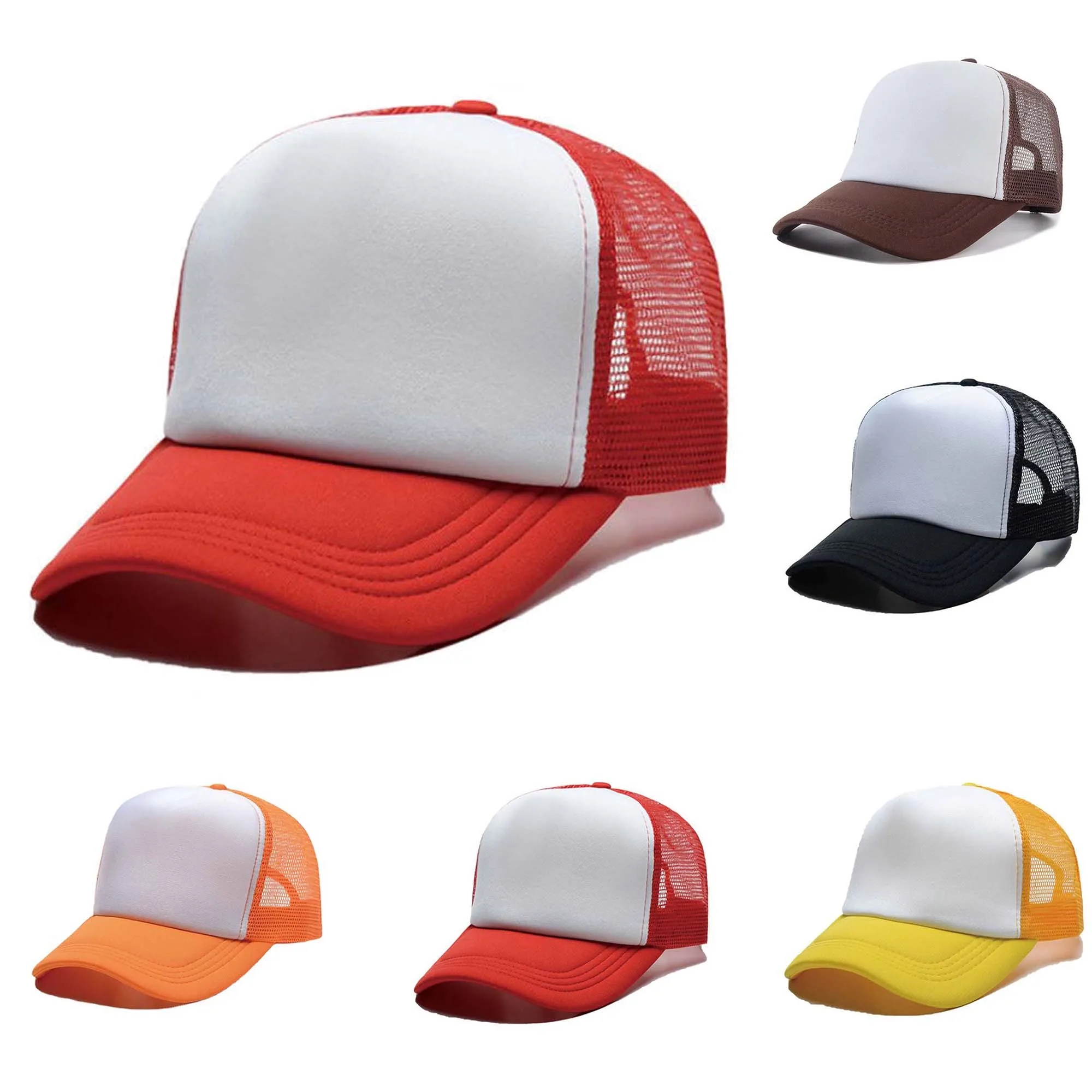 5 Panel Foam Mesh Back Trucker Cap with rope