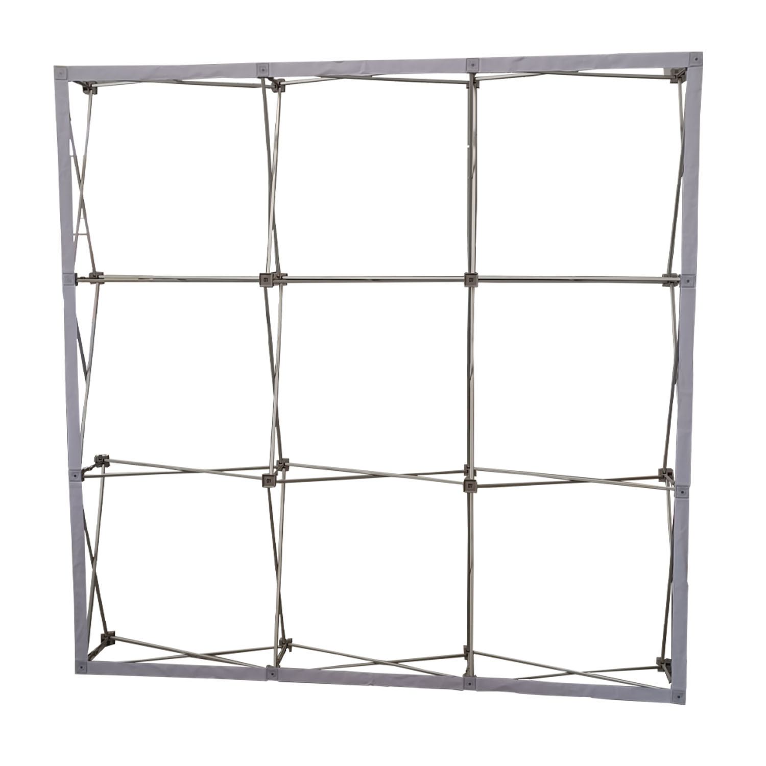 7.5' Wide Straight Wall Popup Display Hardware Only, Frame and Case. Graphics are not included.
