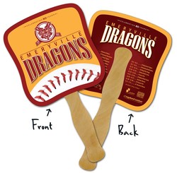 Mini Hand Fan - 5.25x5.5 Laminated - 14 pt.