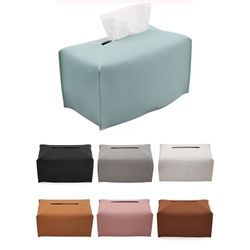 Modern Pu Leather Rectangular Tissue Box Holder