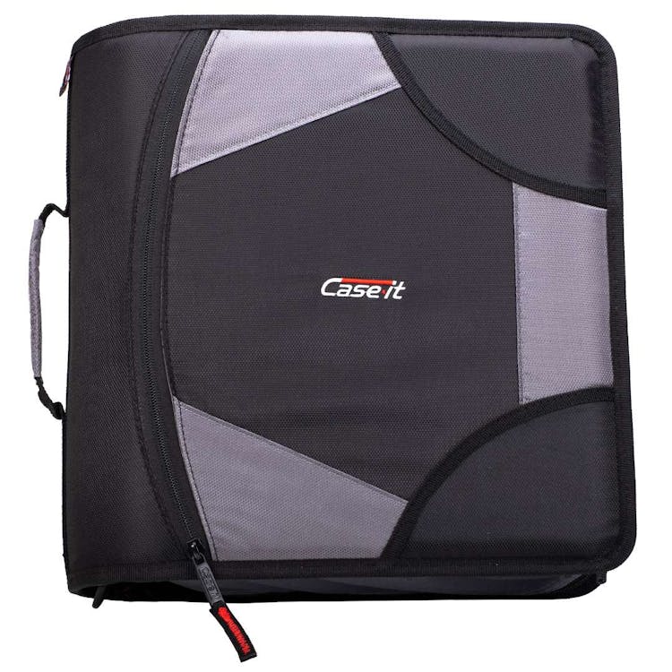 Case-It King Zip Tab Binders - Jet Black 4" 3