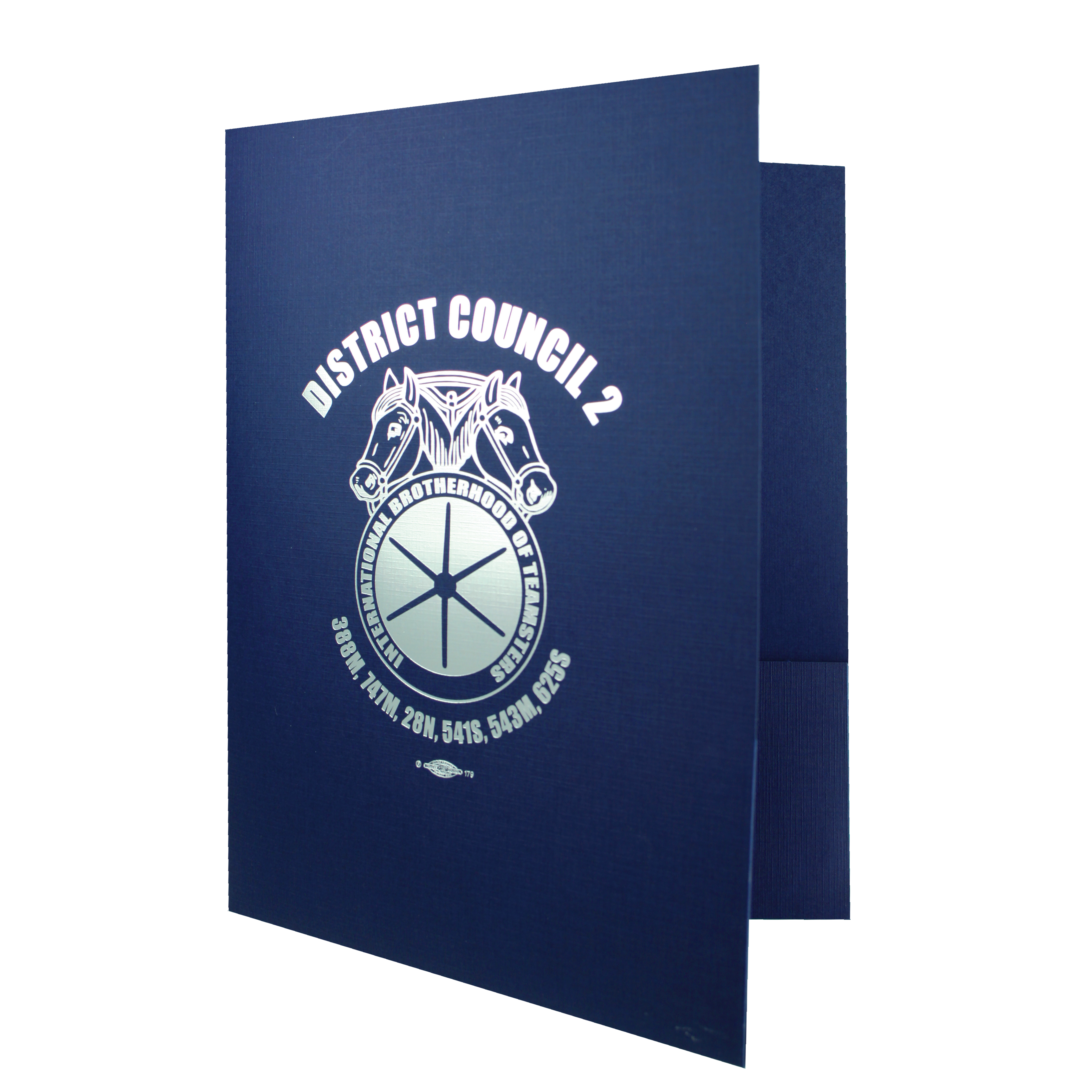 Quick Ship Foil Stamped Linen Pocket Folders 17