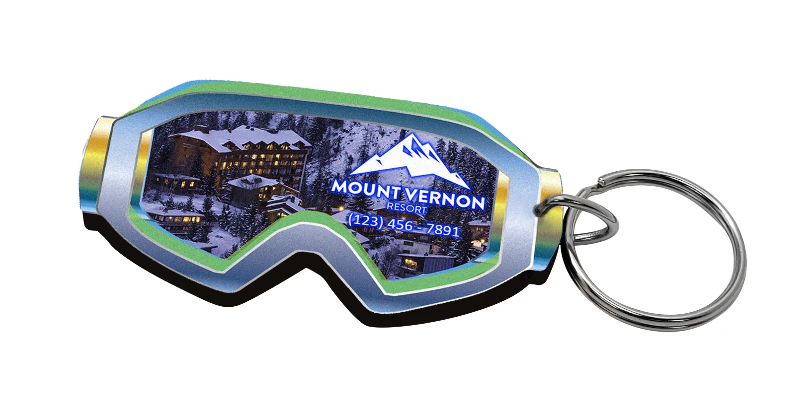 1/8" Ultra Vivid Recycled Wood Keychains 30