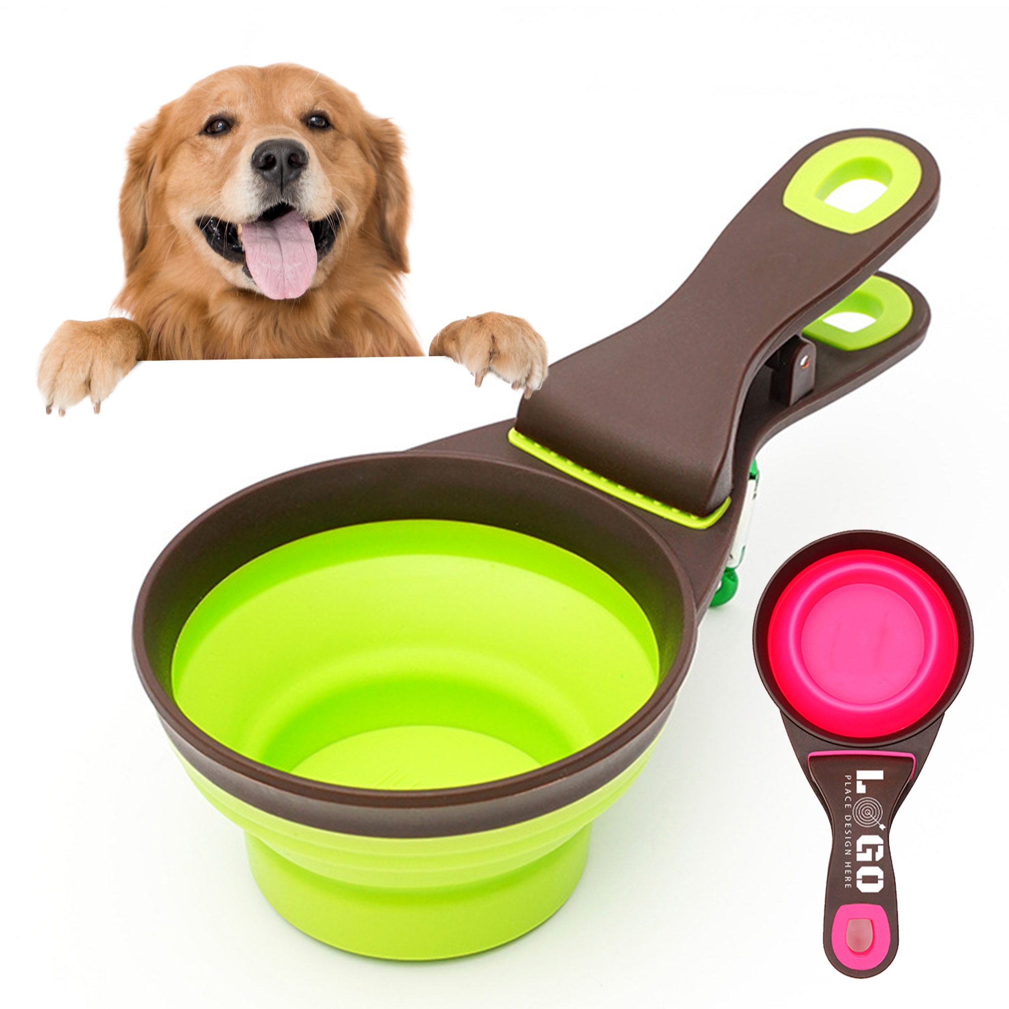 Foldable Pet Food Scoop With Sealing Clip 5
