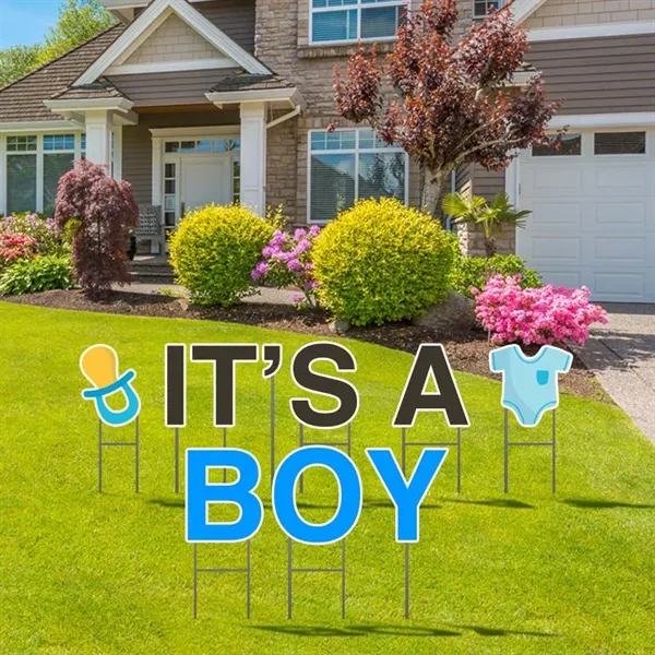 It's A Boy Yard Letters for event handouts