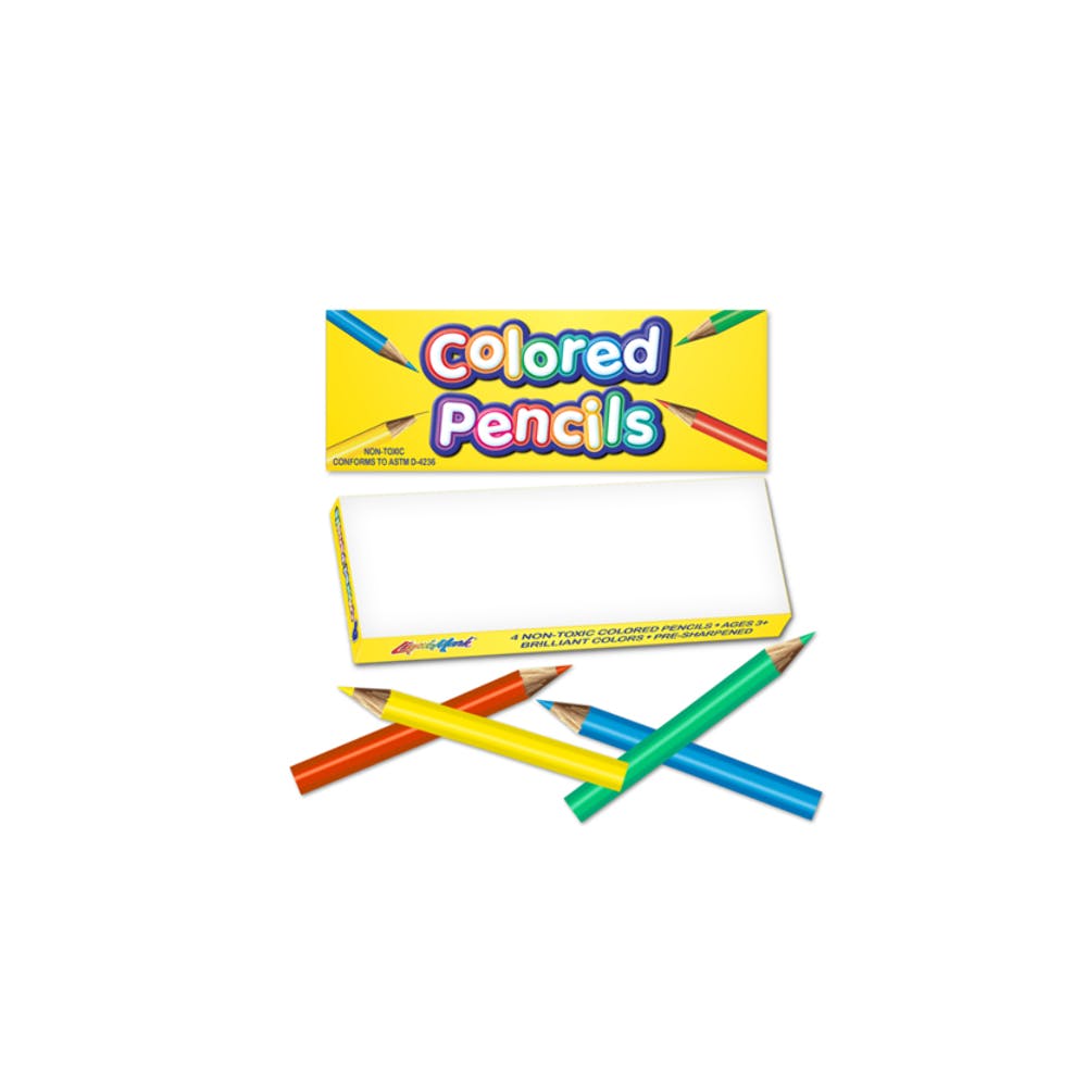 Mini Colored Pencils - 4 Count Pre-sharpened 3
