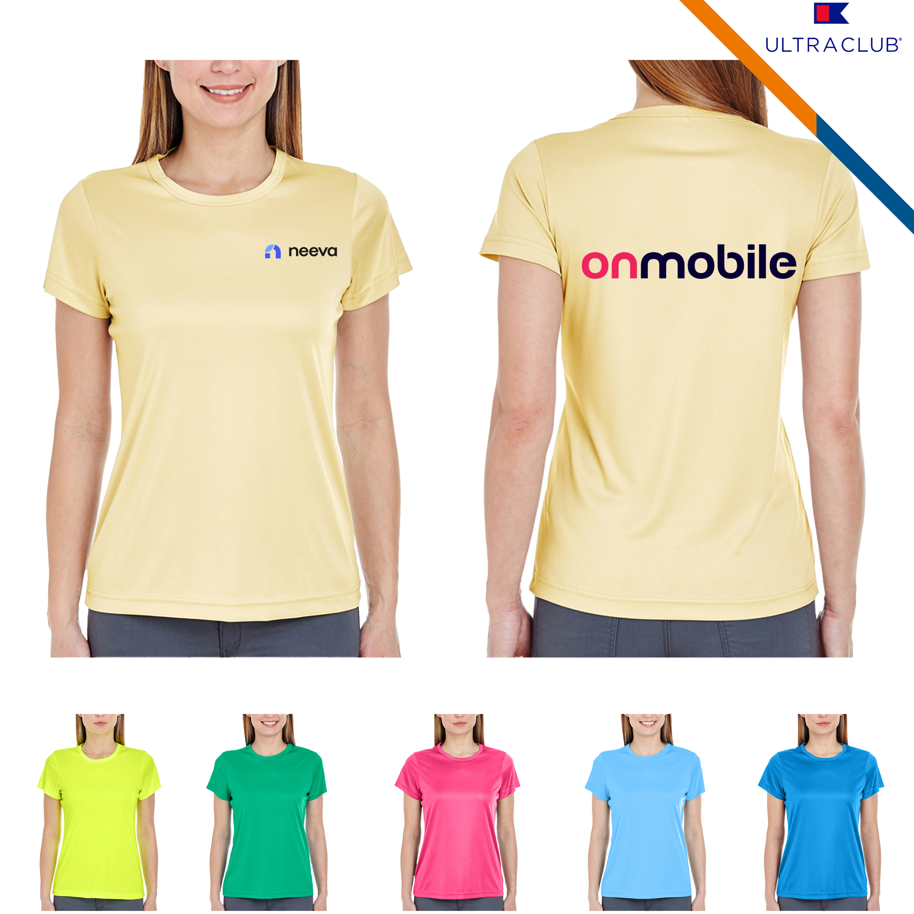 UltraClub® 4 oz Ladies' Cool & Dry Performance T-Shirts