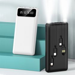 10000Mah Portable Powerbank with multiple cables