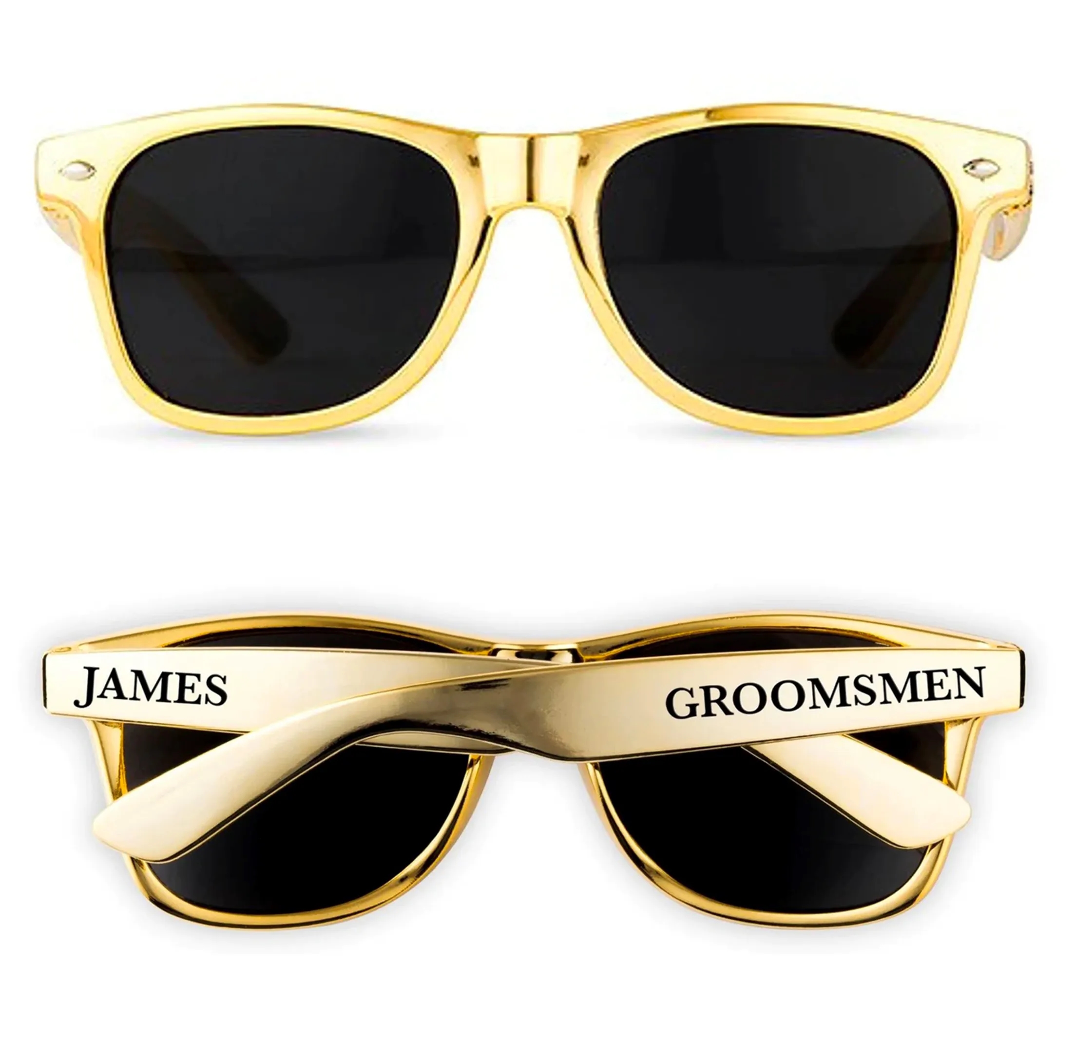 Personalized Metallic Gold & Silver Sunglasses