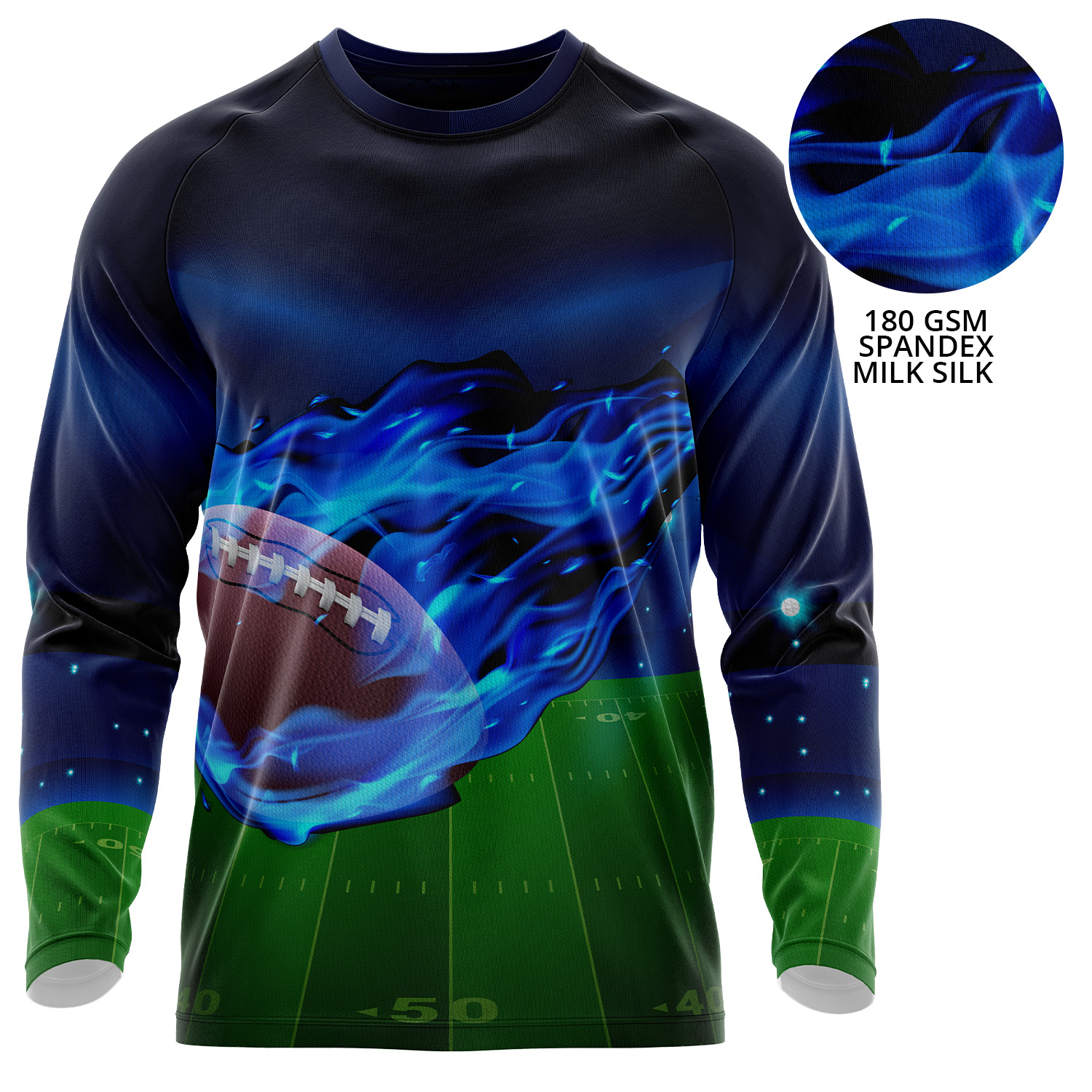 Youth 180 GSM Spandex Milk Silk Performance Sublimation Long Sleeve T-shirt