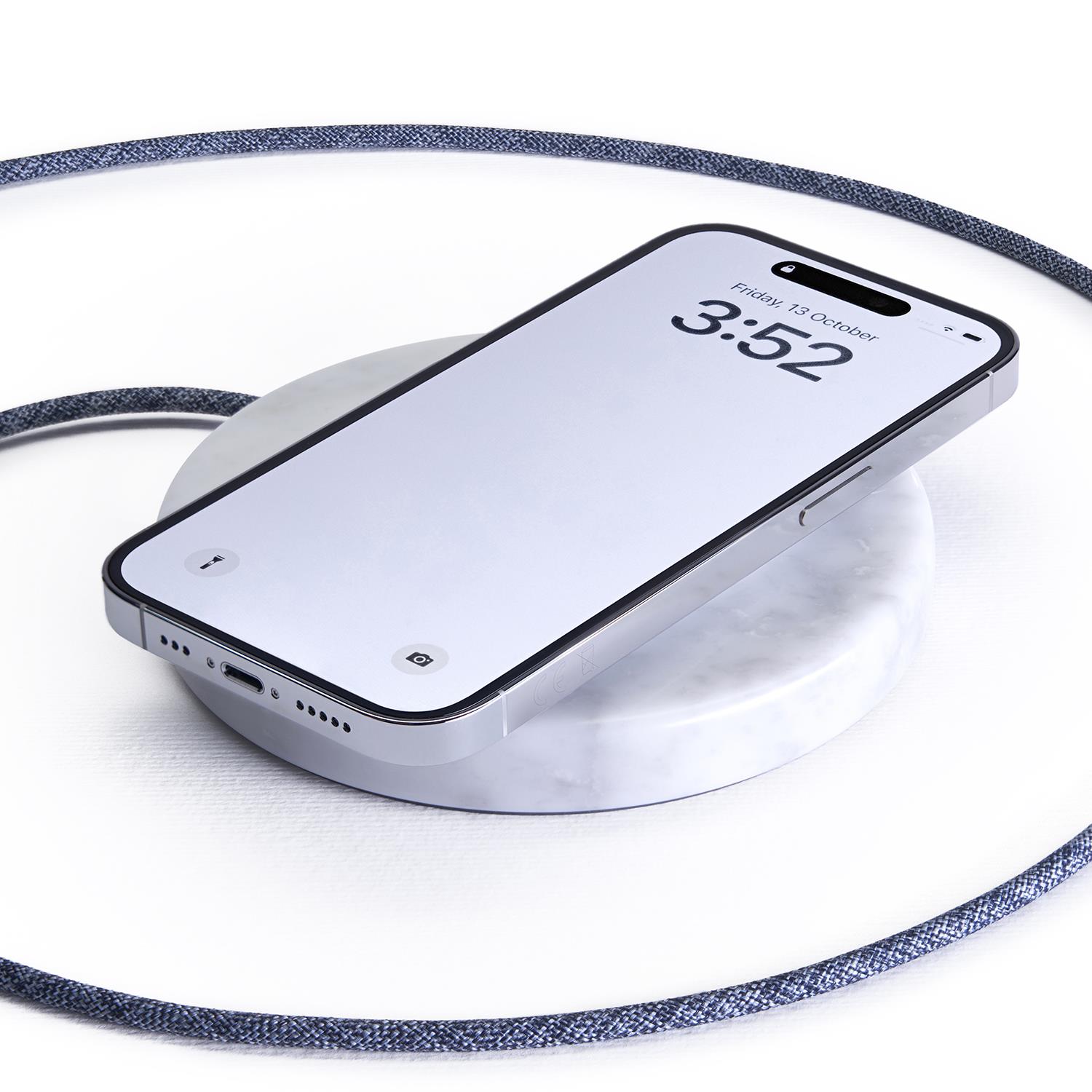 Einova Classic Wireless Charging Stone - White Marble