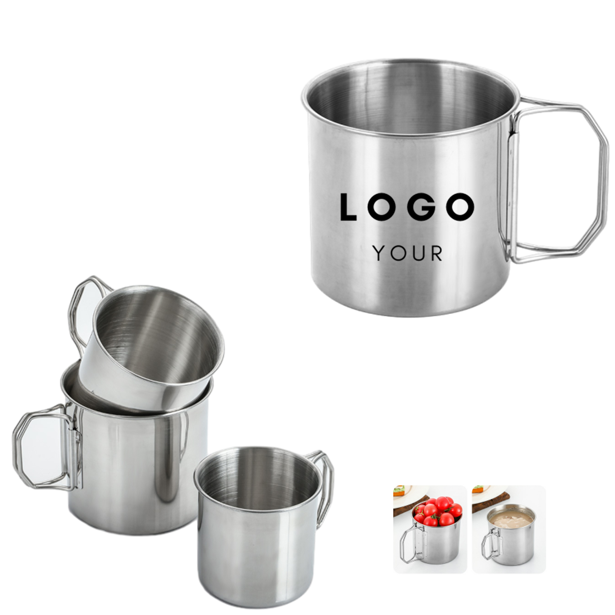 Portable Coffee Cup with Folding Handle 3
