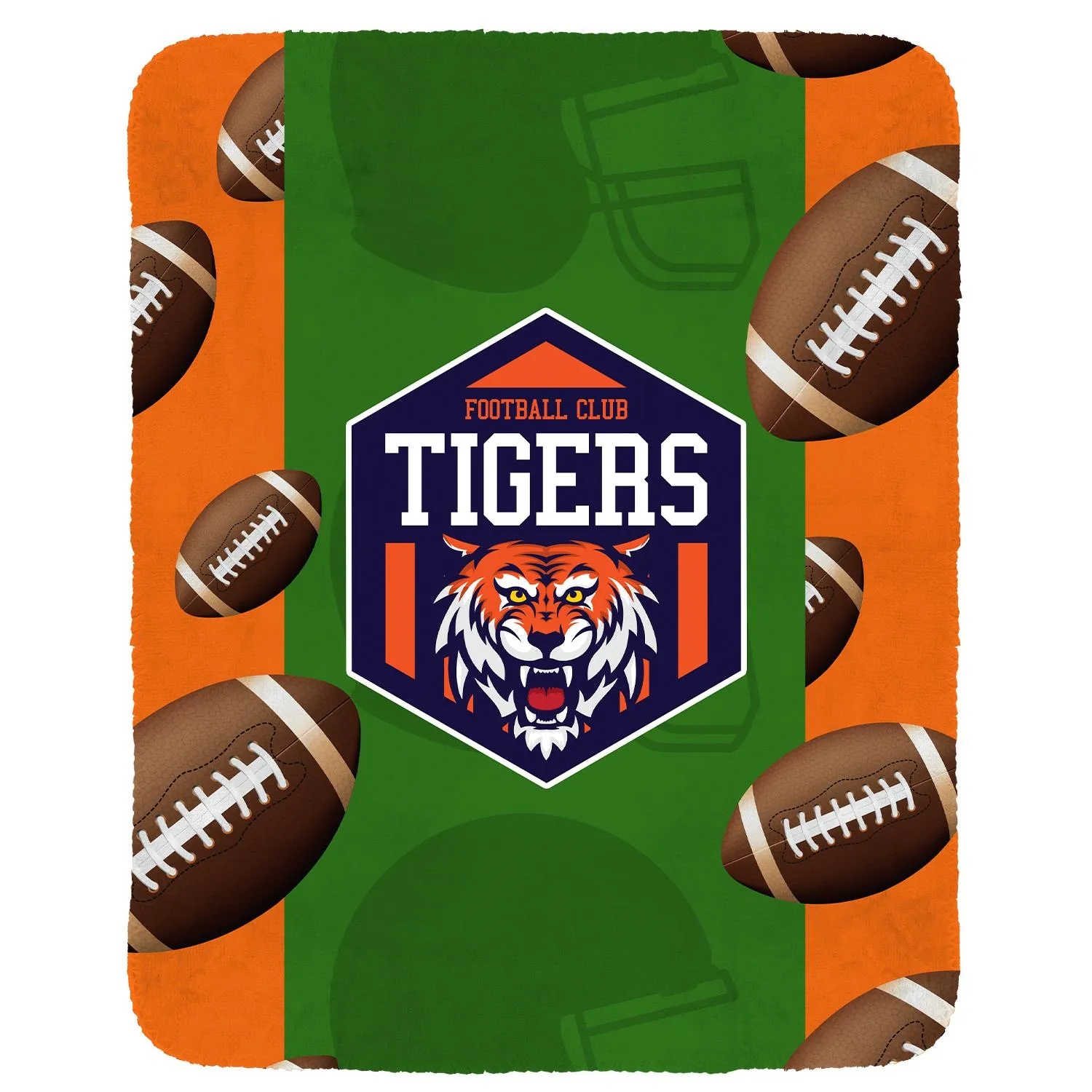 Football Velvety Recycled Plush Blanket 3