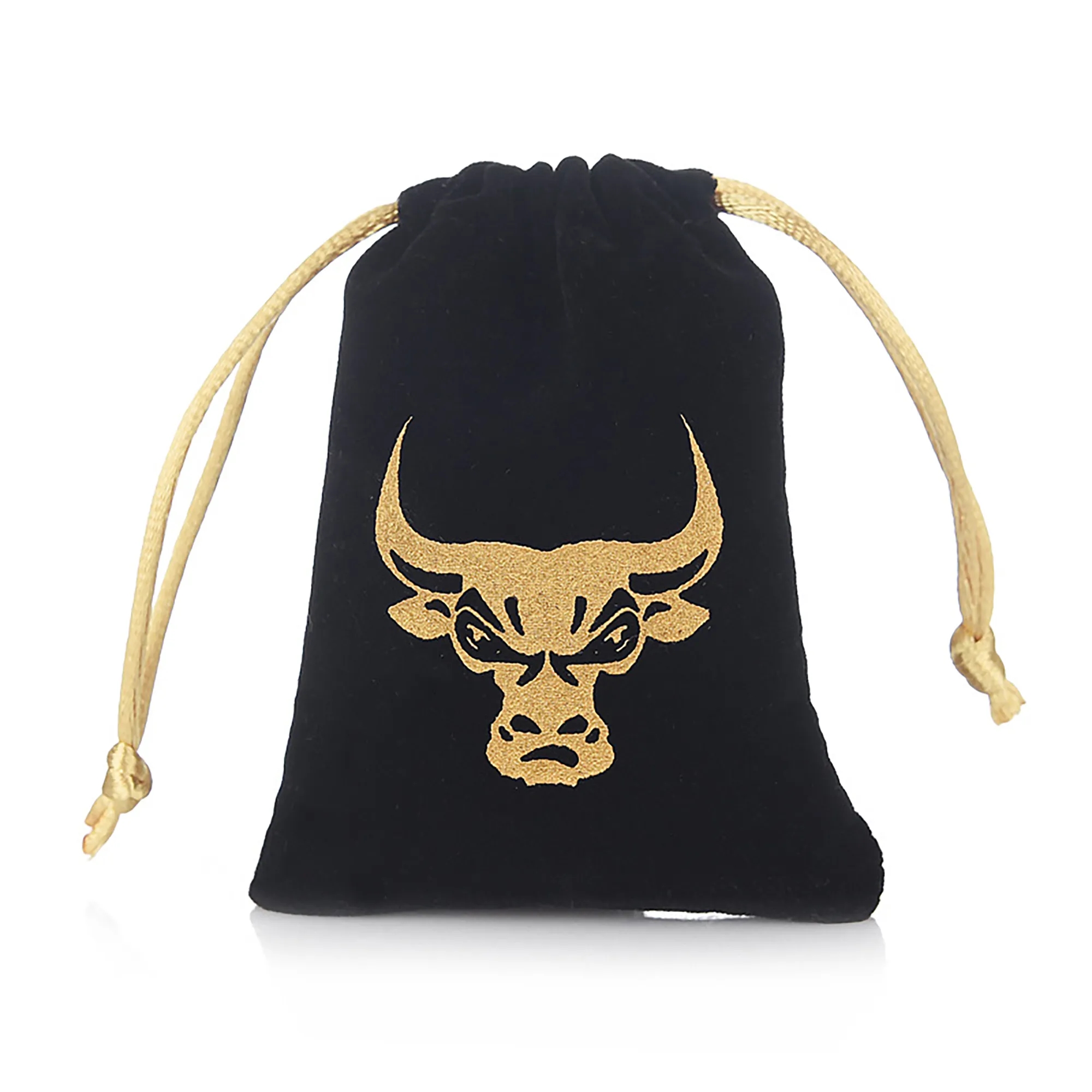 Jewelry Flocked Fabric Drawstring Bag 9