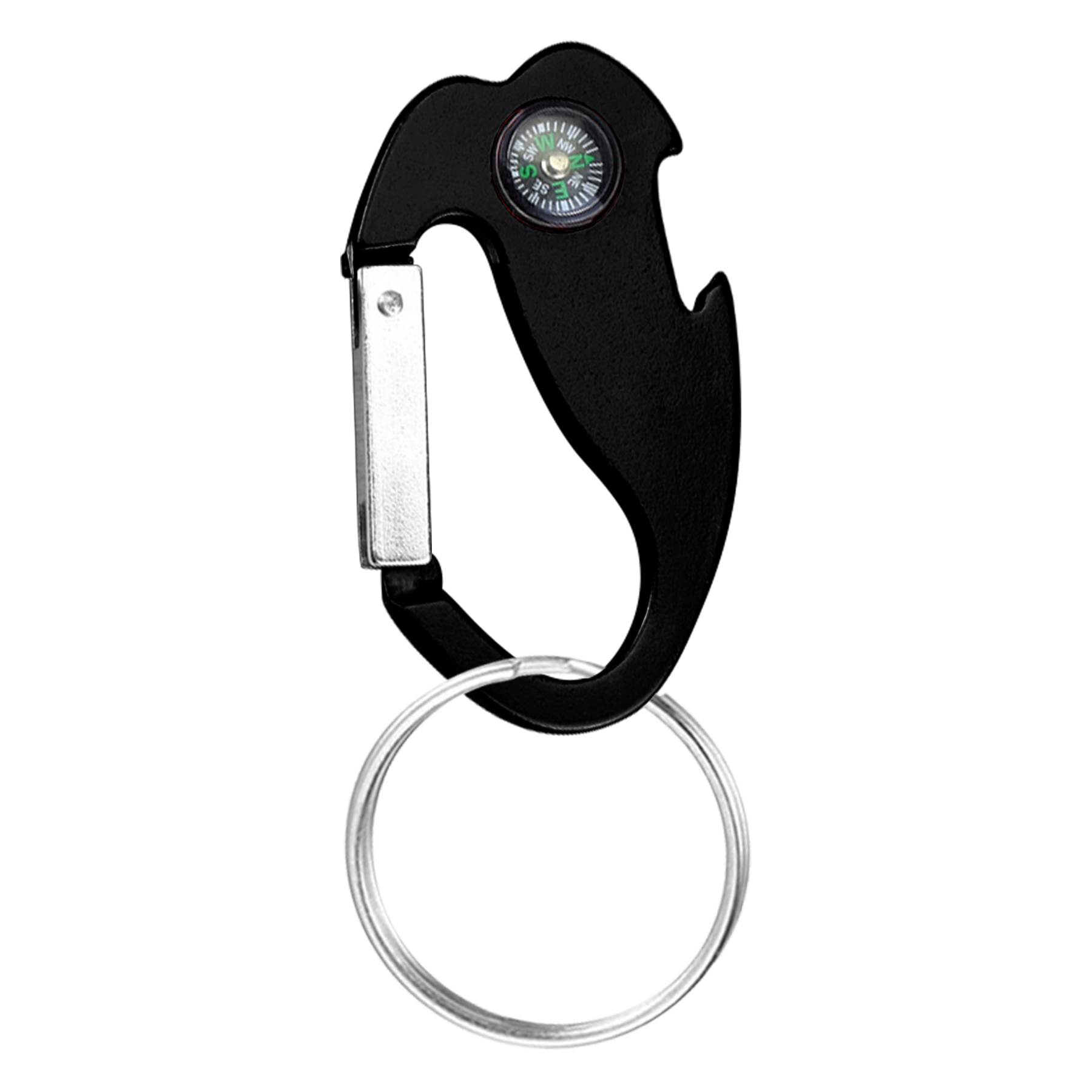 4-In-1 Multi-Functional Keychain With Carabiner, Bottle Opener & Compass 6