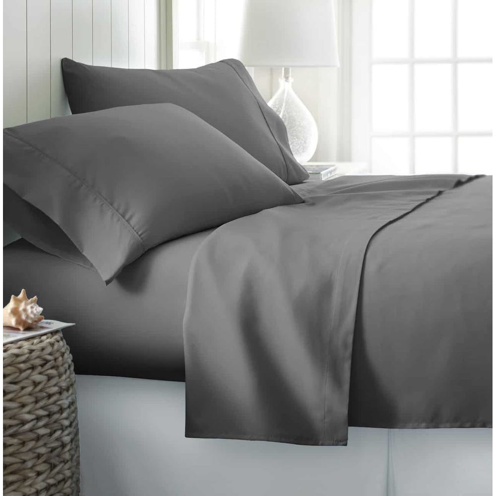 Microfiber Bed Sheets - Gray Twin 3 Piece Set 3