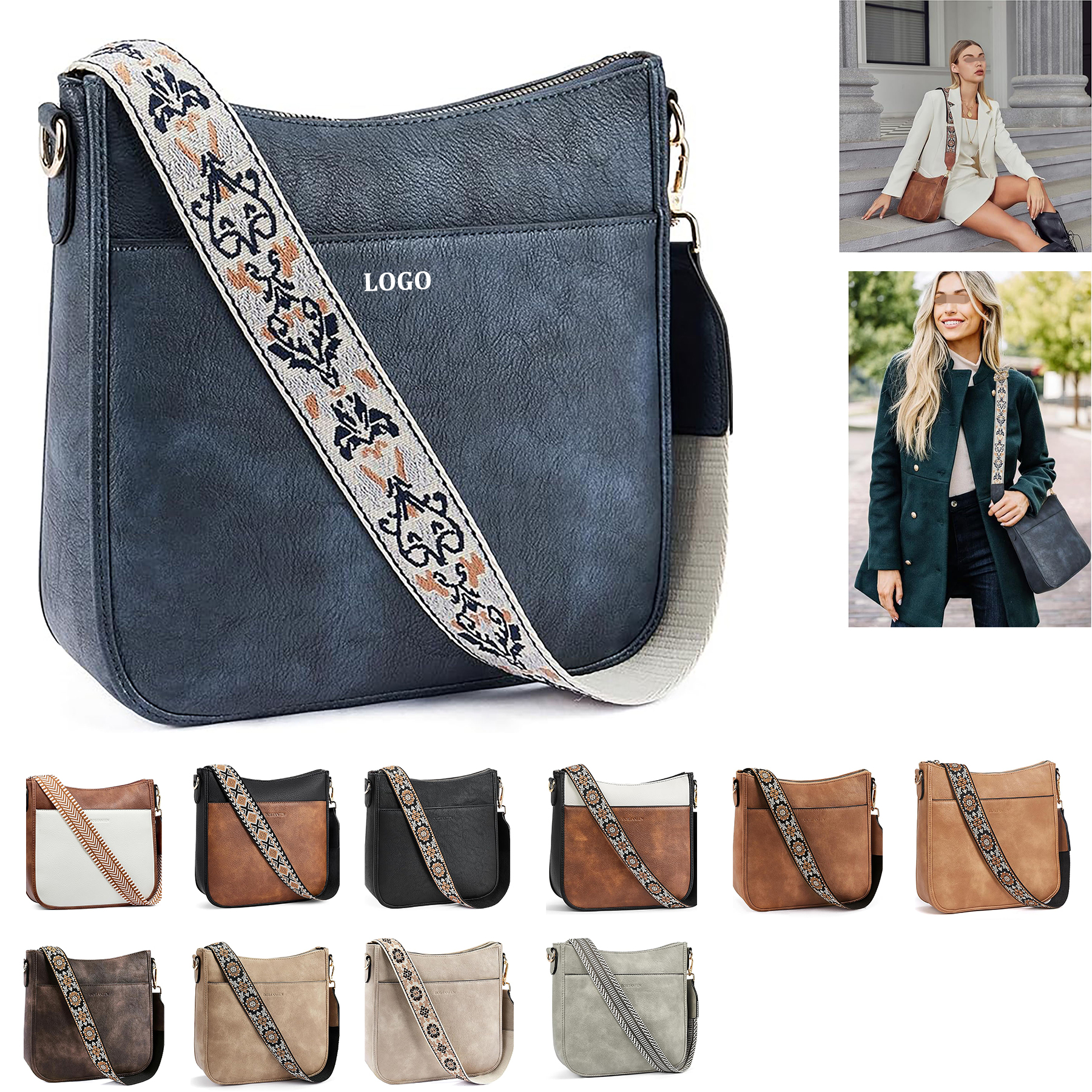 Women's Vegan Leather Crossbody Bag 20