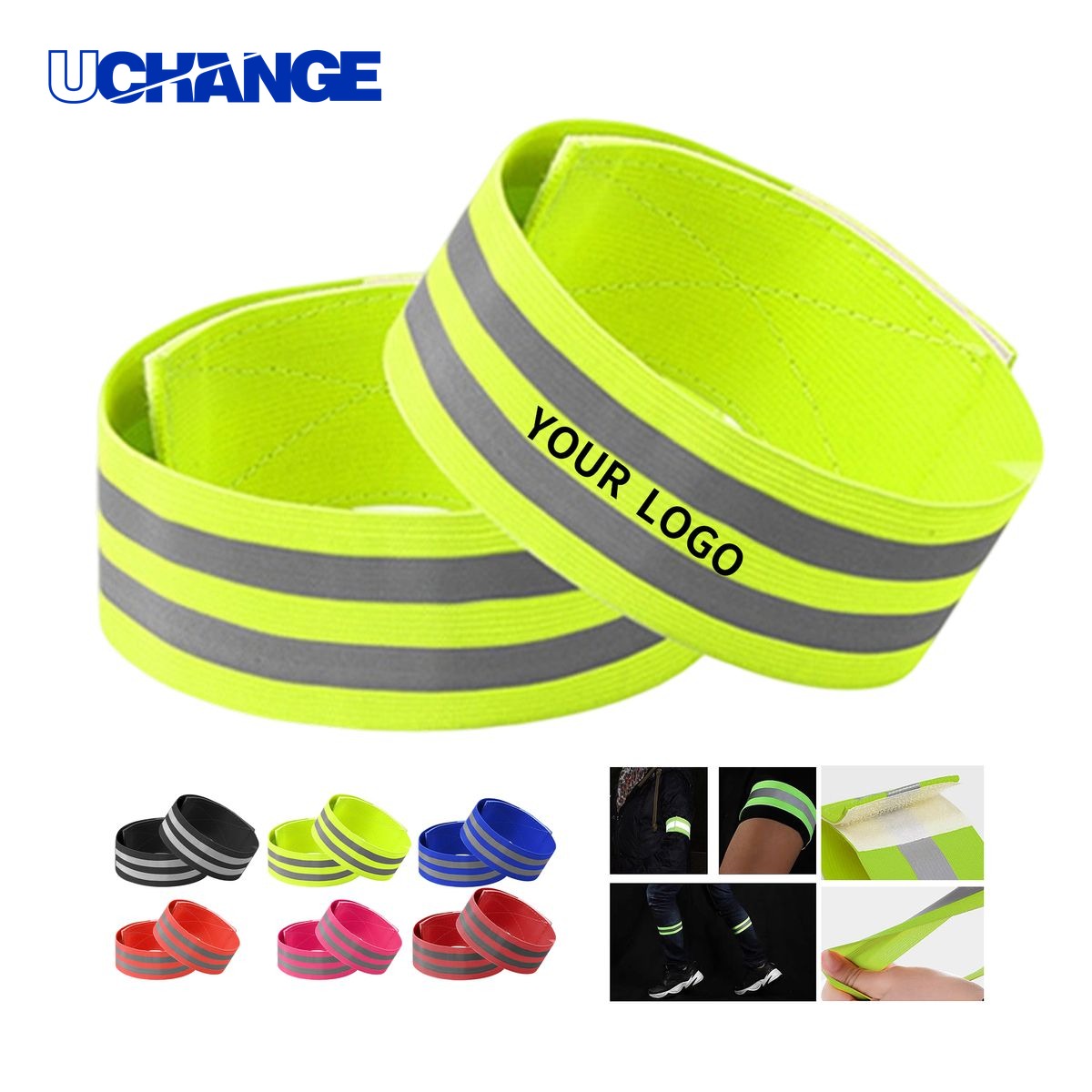 Reflective Adjustable Safety Band Strap for Arm Leg Wrist or Ankle 13.8"