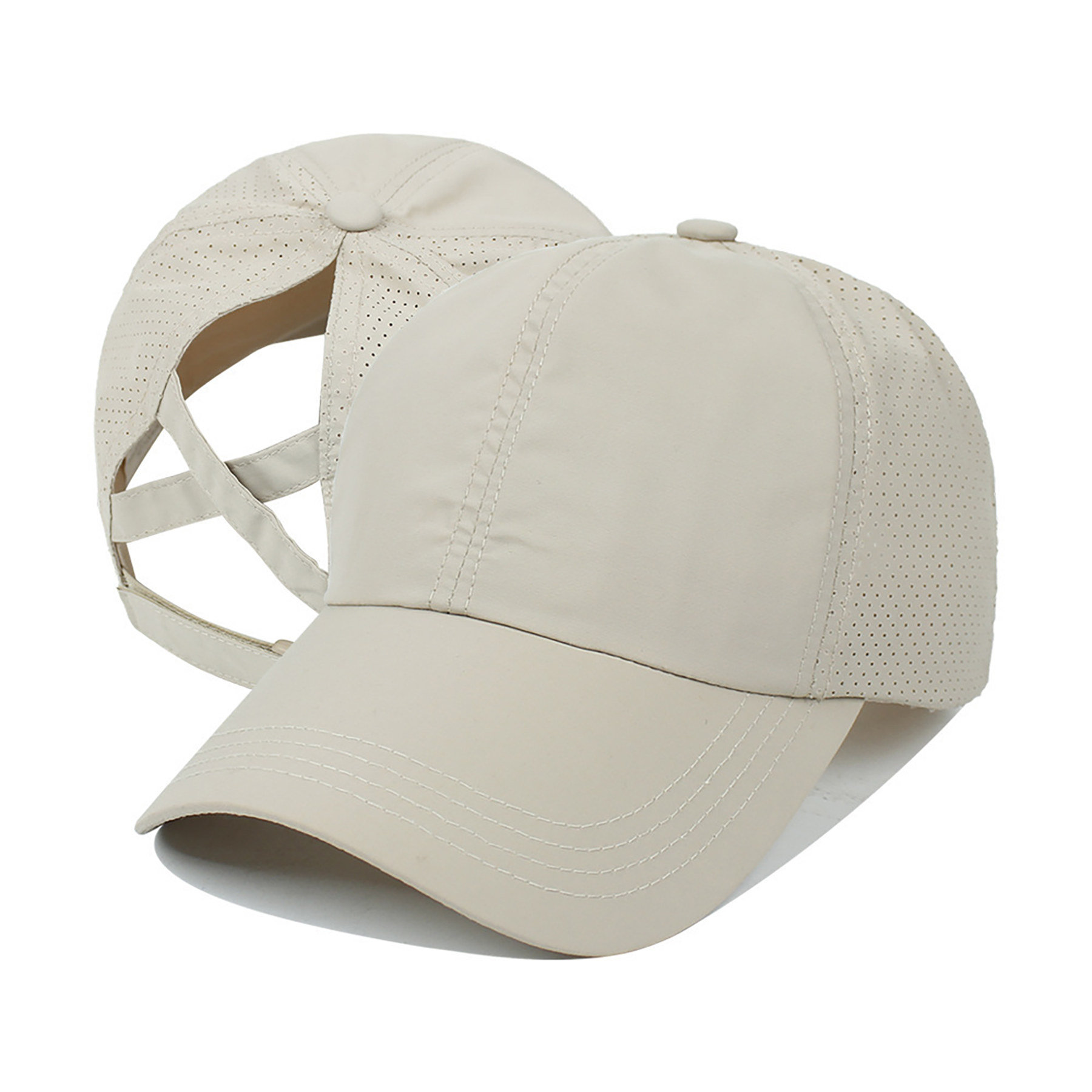 Ladies Crisscross Back Ponytail Cap 19